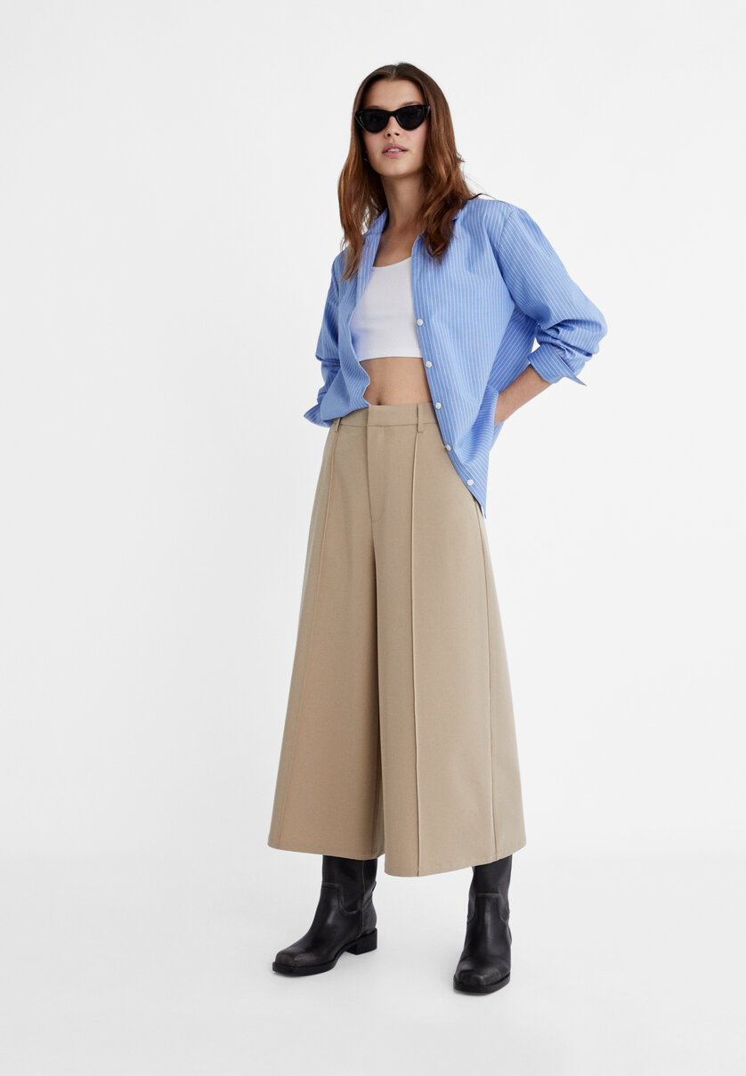 High-waist culottes