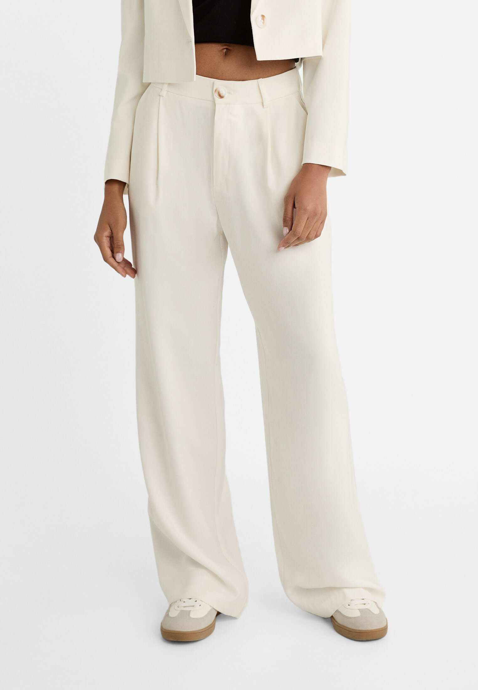 Pantalon best sale blanco stradivarius