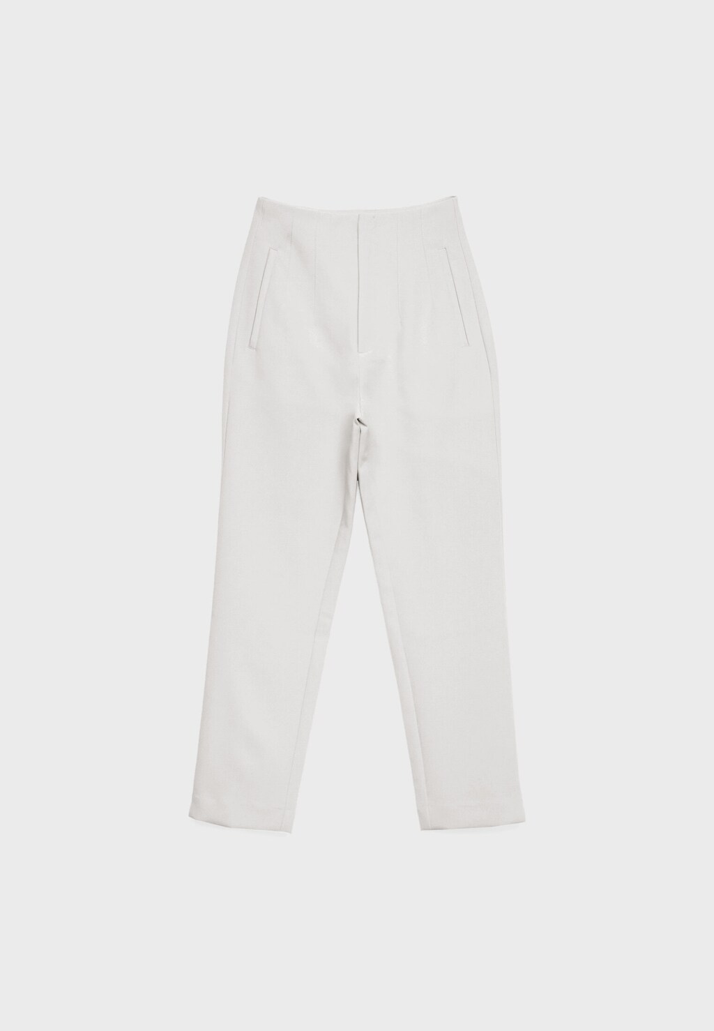 Smart trousers with contrast waistband - Women's fashion