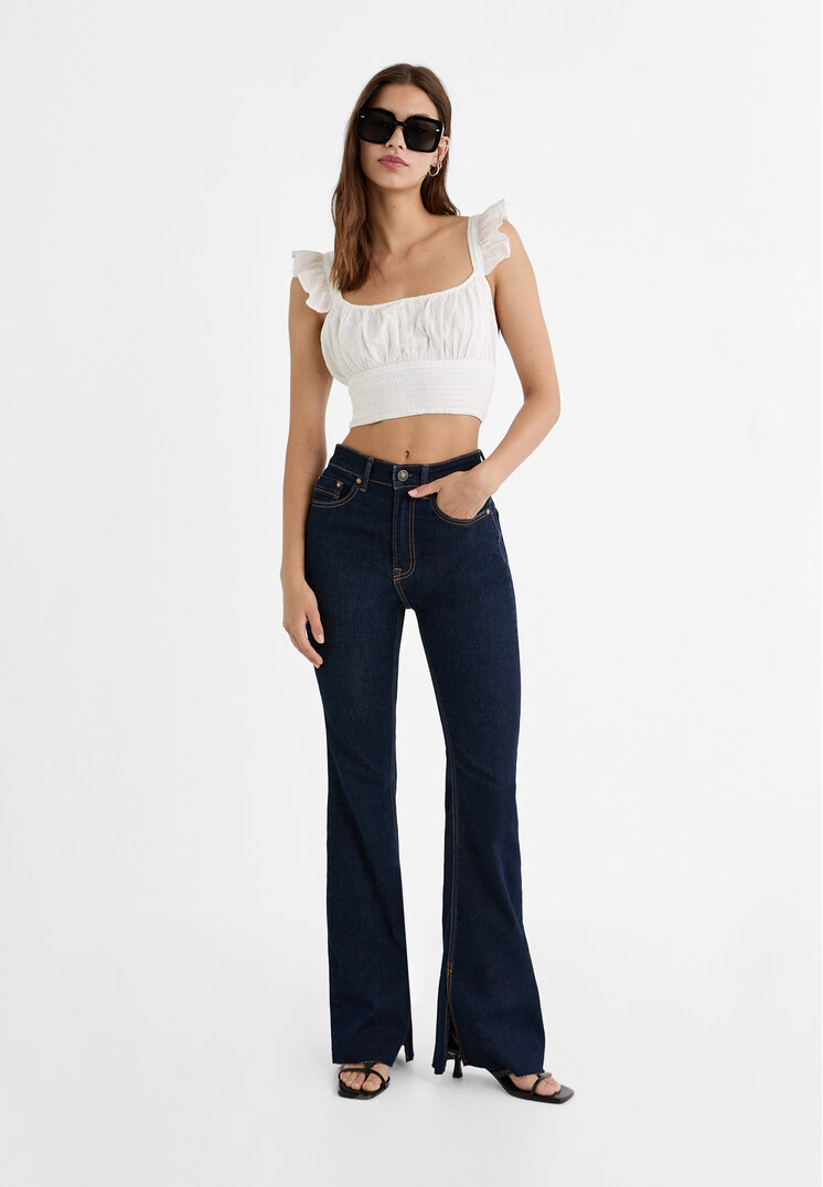 

Stradivarius D74 Jeans-Schlaghose Jeansblau 36