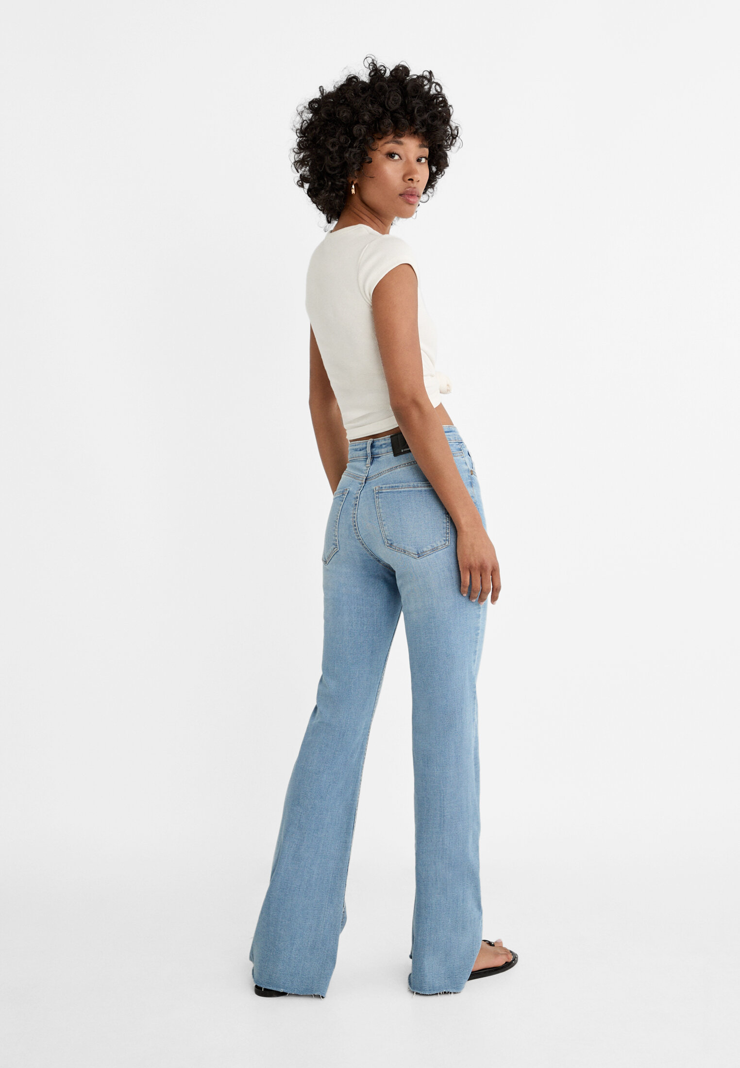 Slit fit flared jeans