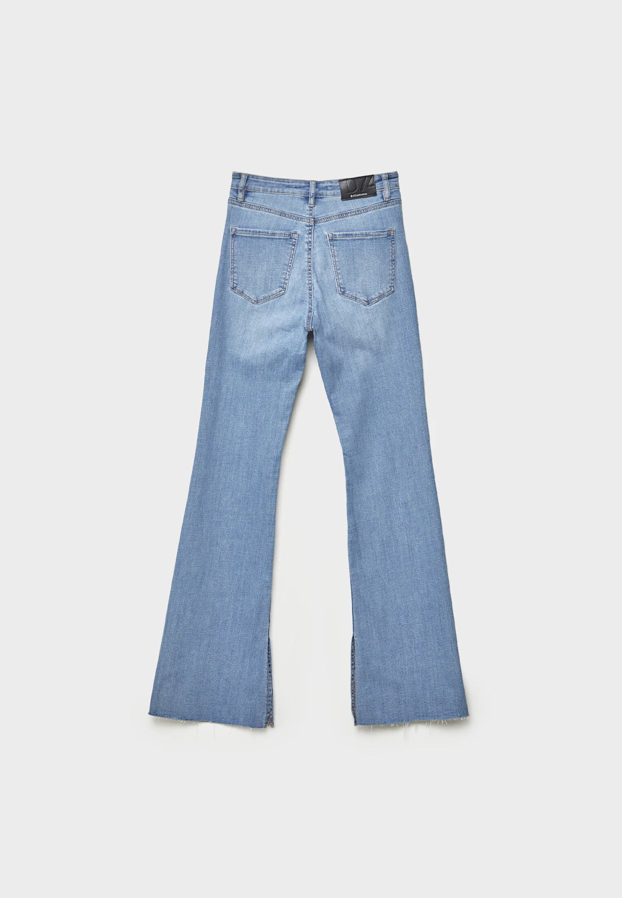 Womens Blue Flared Jeans