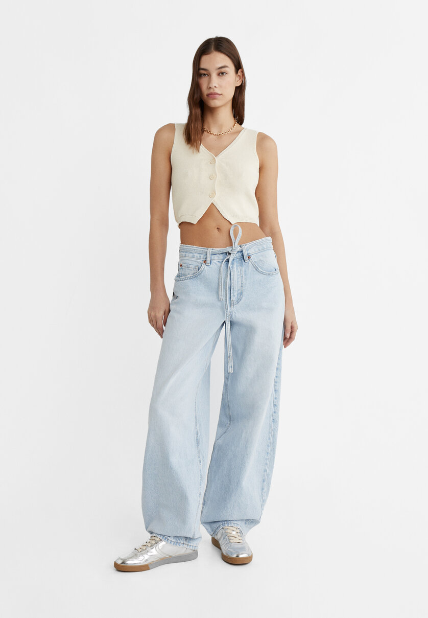 Balloon fit jeans - Women's fashion | Stradivarius Greek