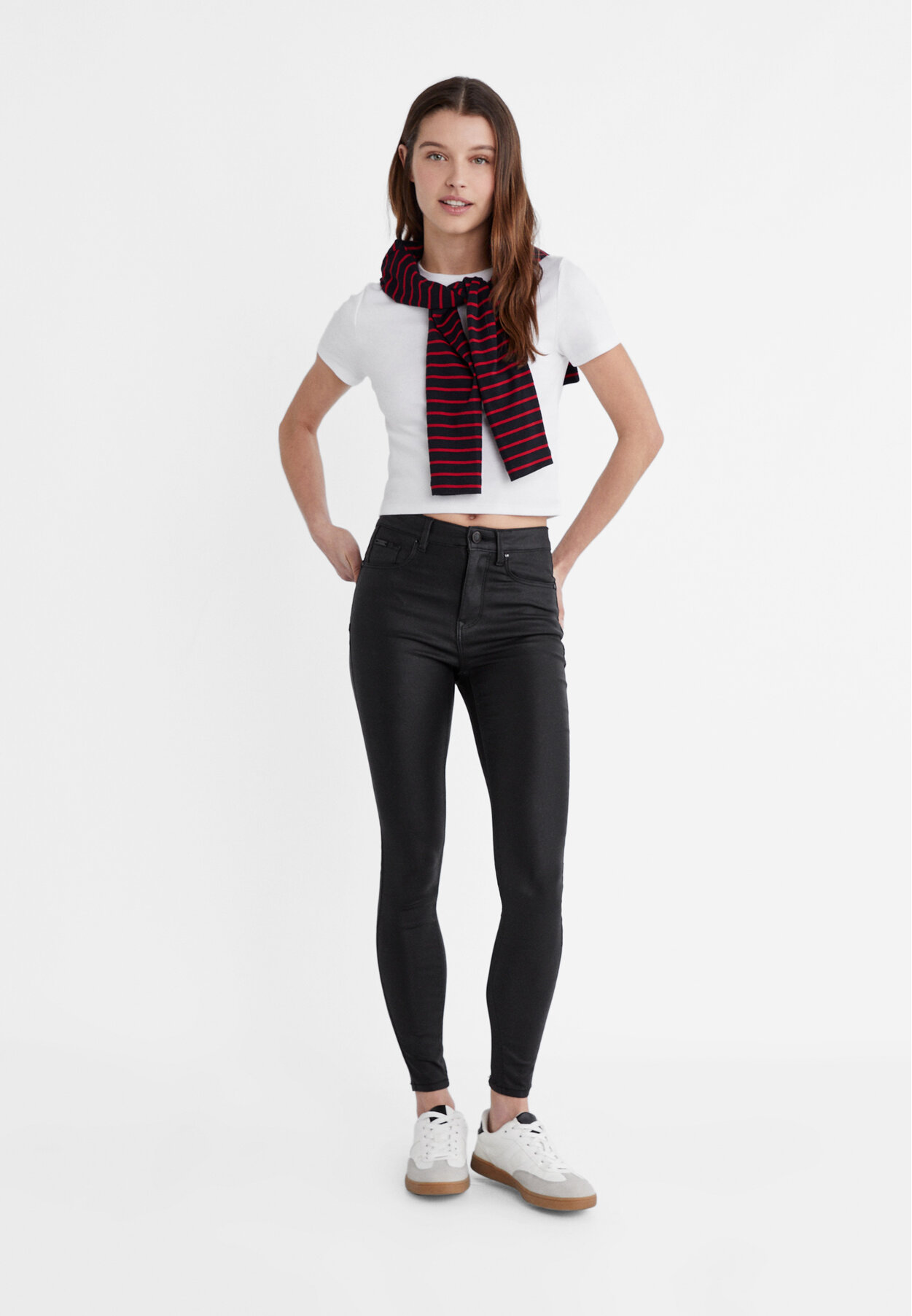 Pantalon simili cuir discount stradivarius