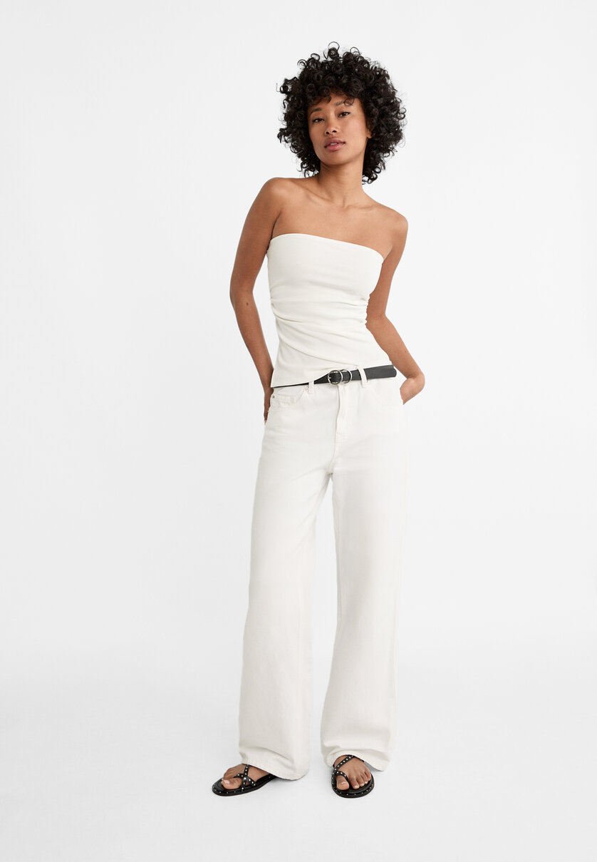 Pantalones vaqueros anchos online mujer stradivarius