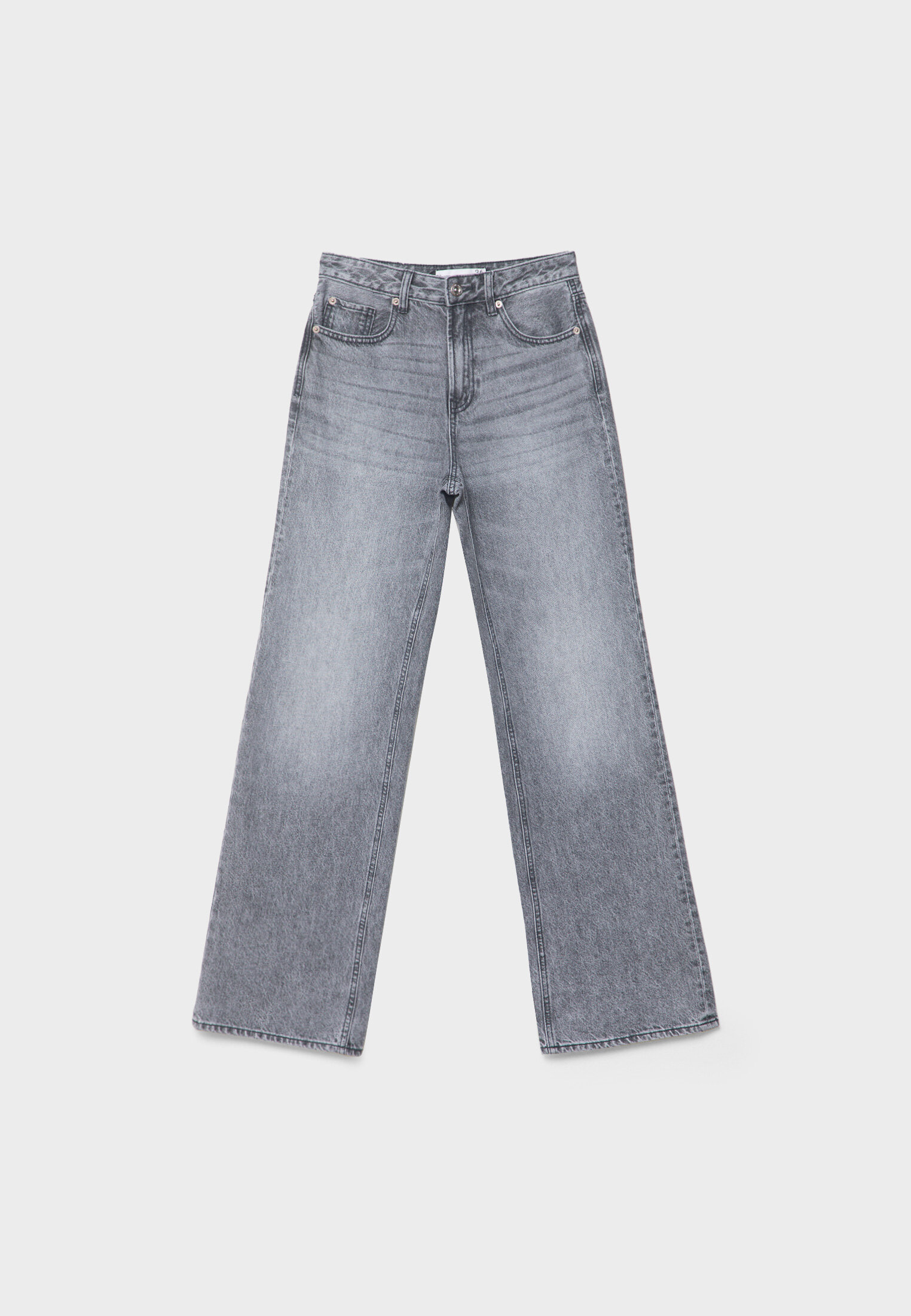 D96 cropped straight-fit jeans - Women's fashion | Stradivarius