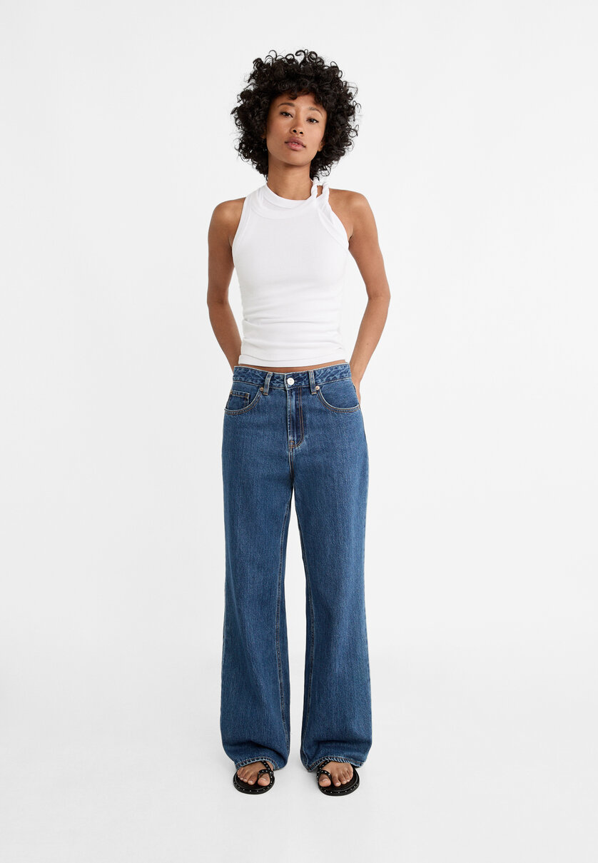 Jeans tiro alto online stradivarius