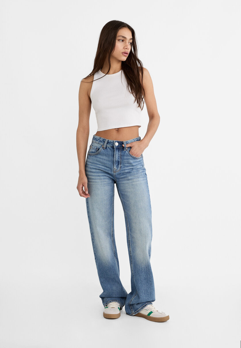 D92 recht model jeans met brede pijpen