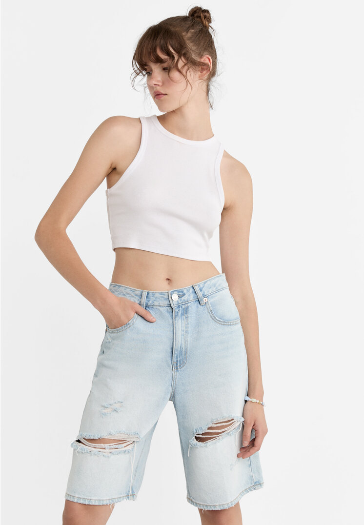 

Stradivarius D95 Jort-Bermudas aus Denim Denim 38