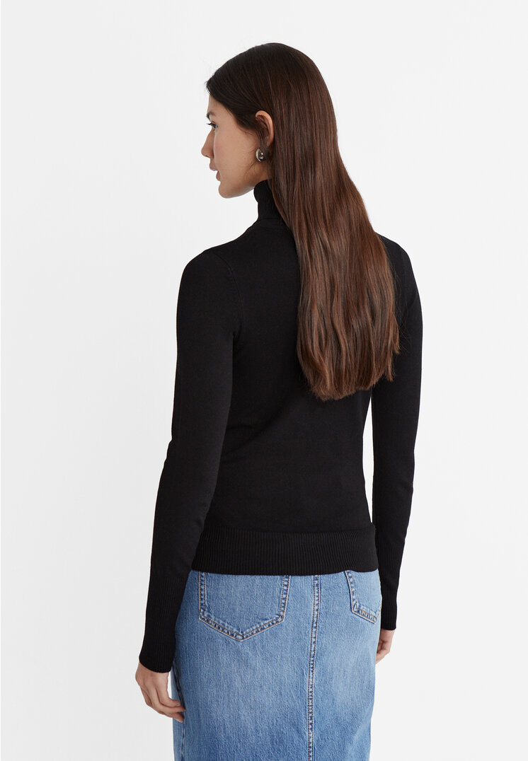Stradivarius High neck knit jumper  Black M