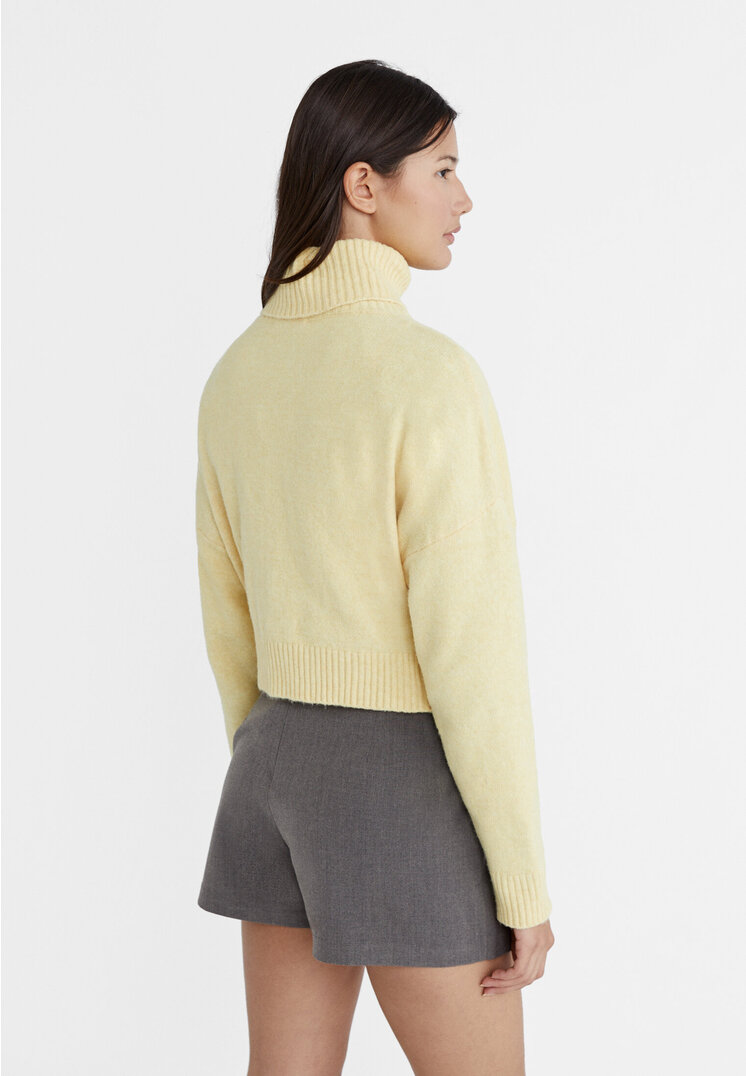 Stradivarius Pullover tessuto morbido di maglia  Giallo pastello XS