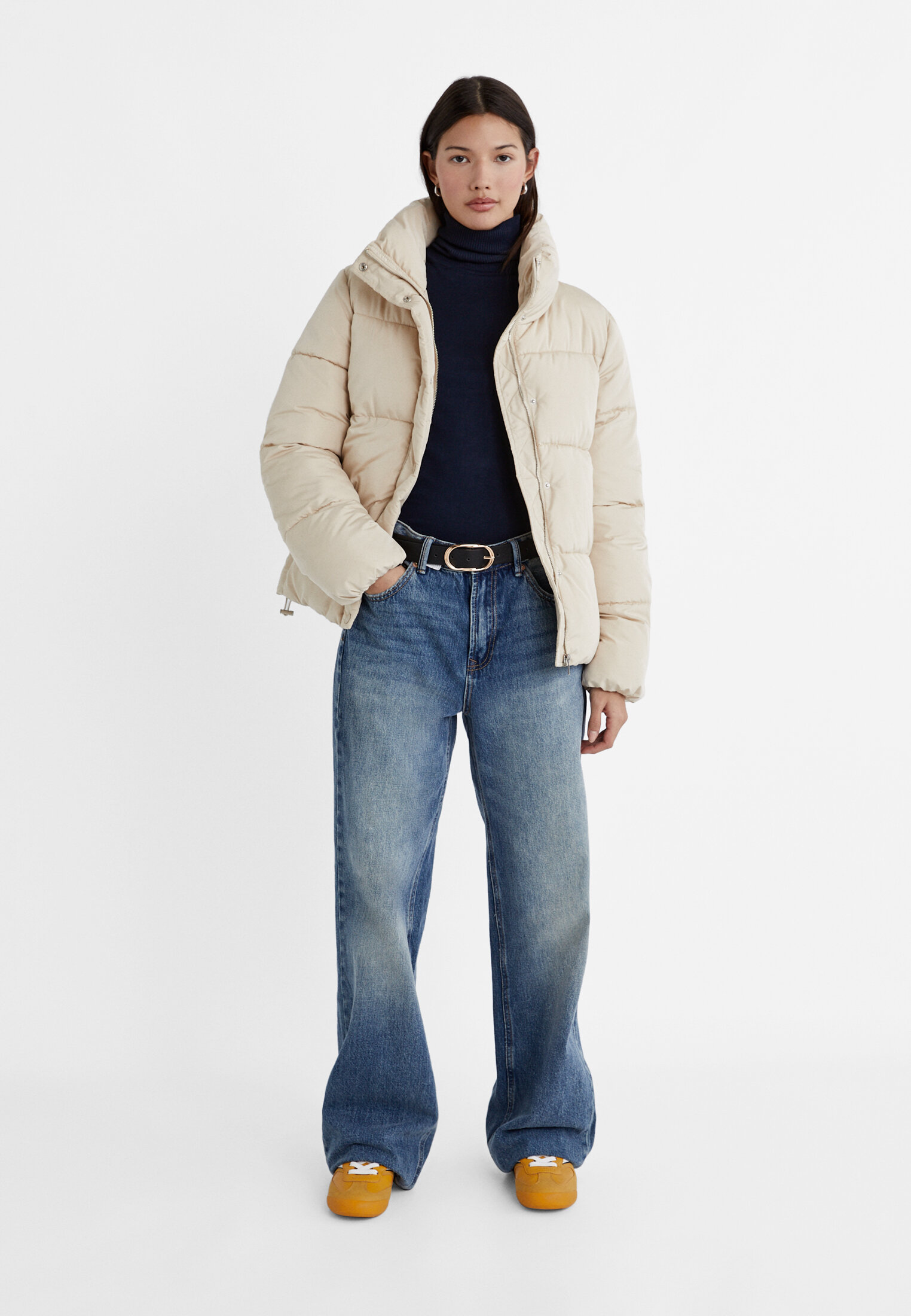 High neck puffer jacket