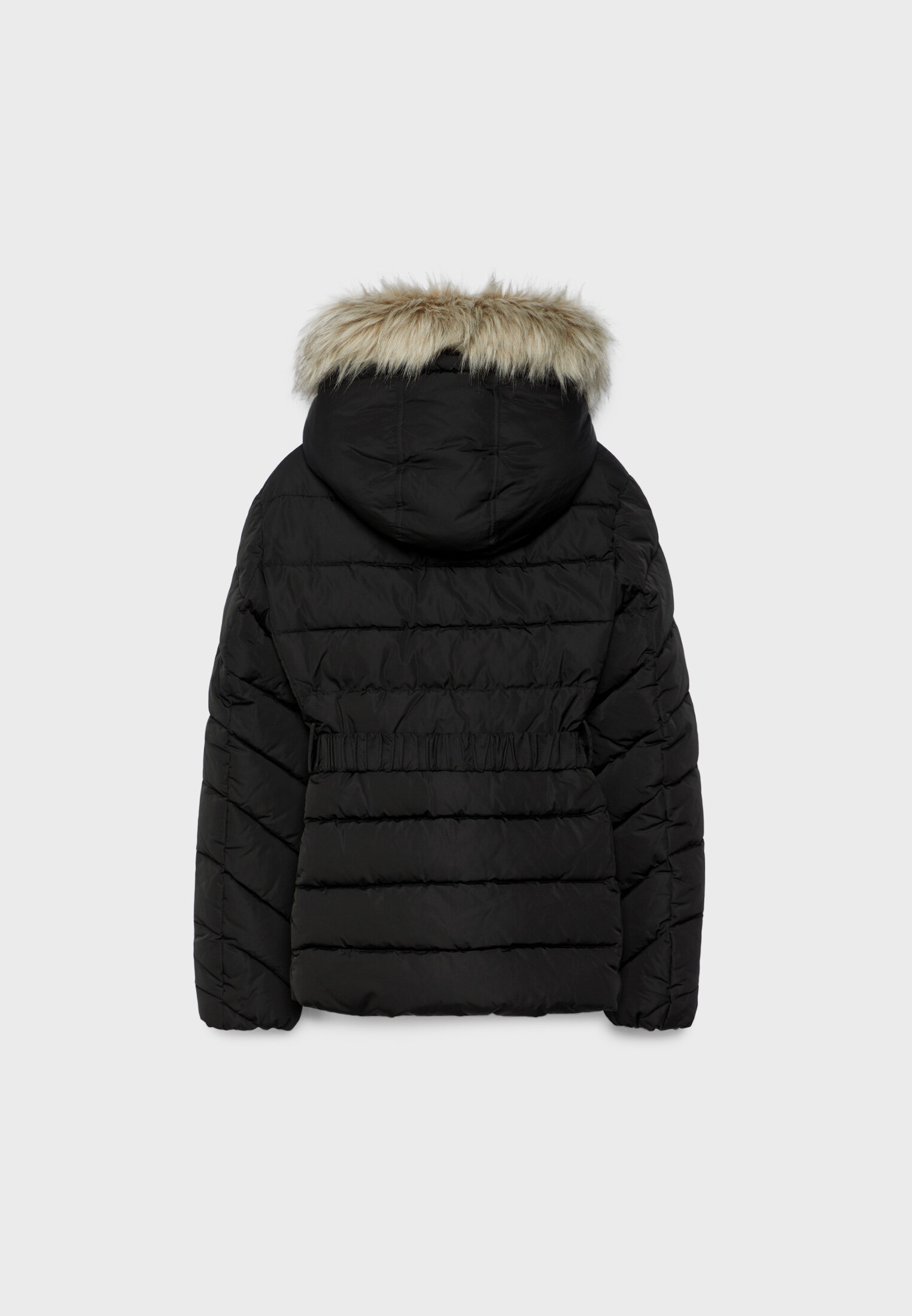 Stradivarius parka jacket with hotsell fur hood