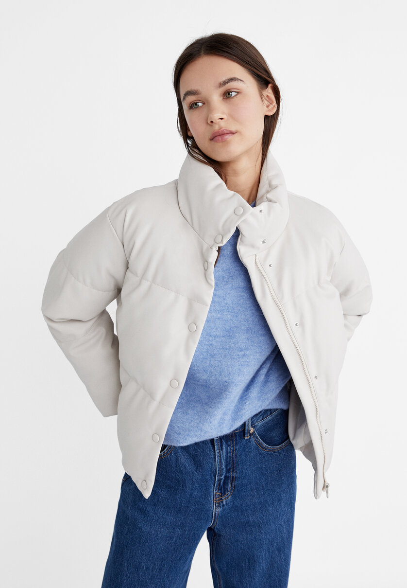 Puffer jacket stradivarius sale