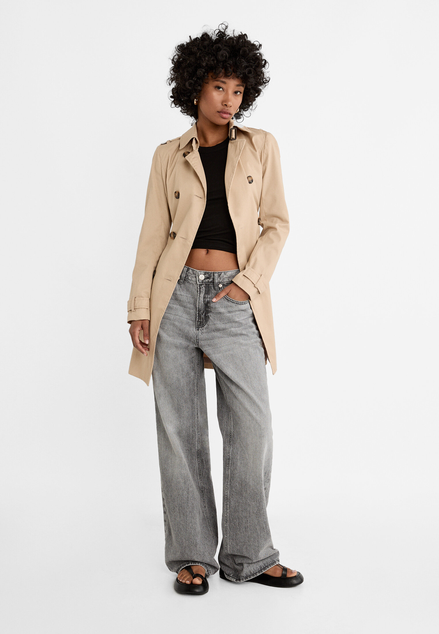 Trench best sale beige stradivarius