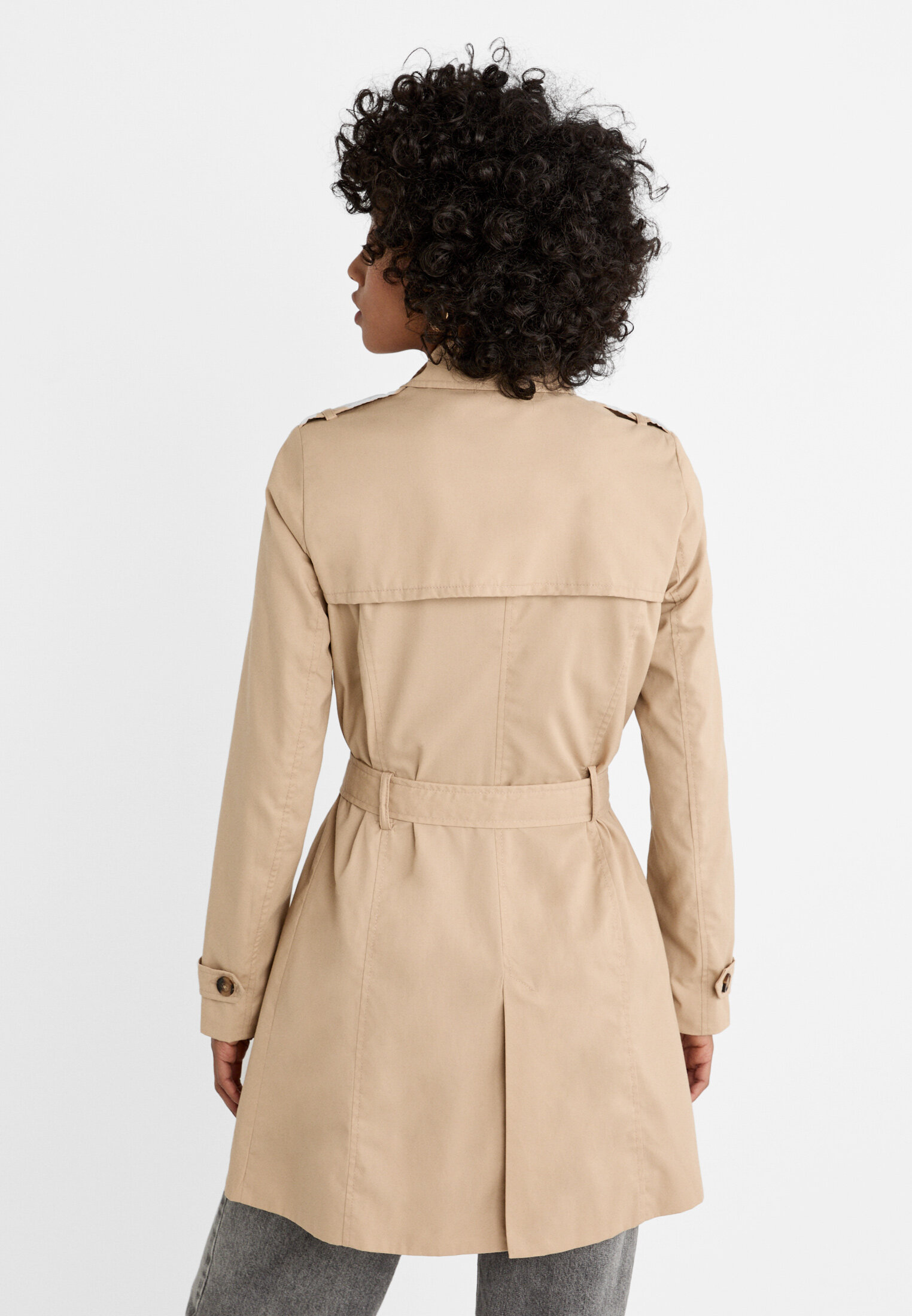 Stradivarius beige outlet coat