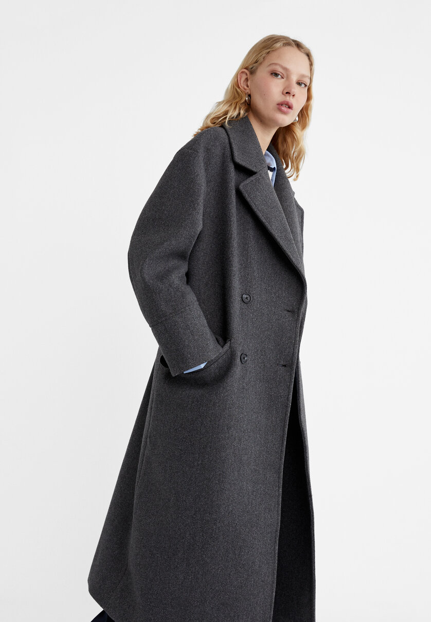 Oversize, puha szövetű kabát