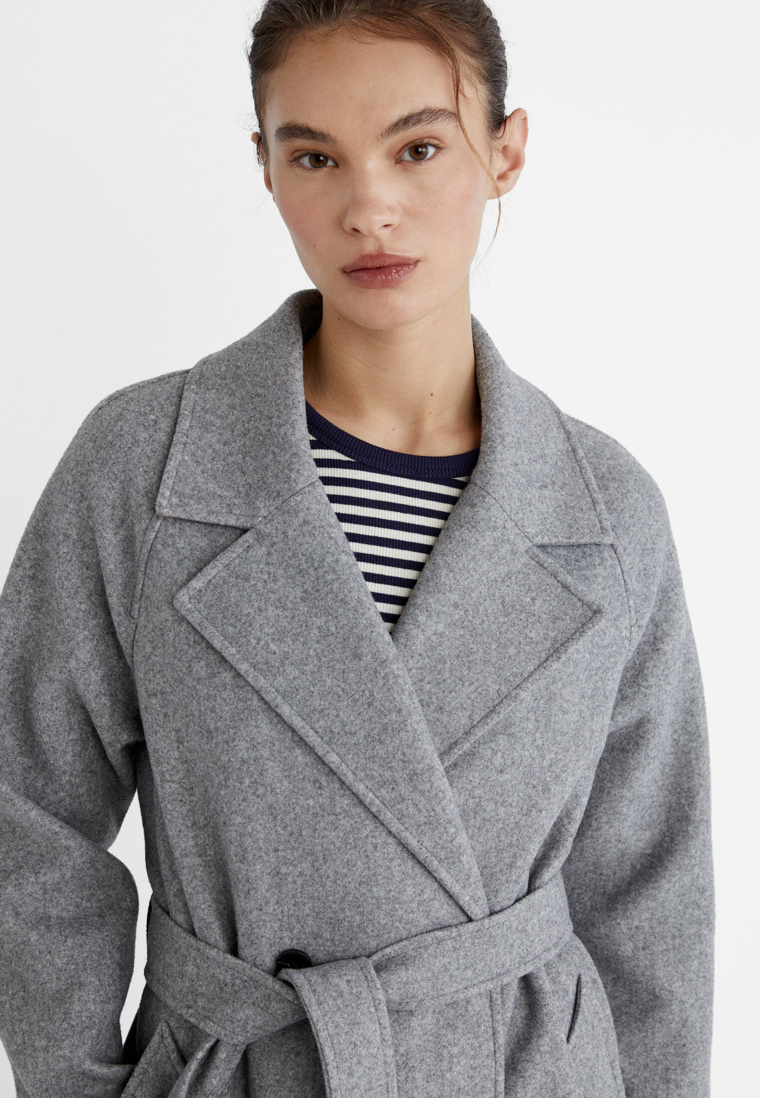 Stradivarius hot sale wool coat