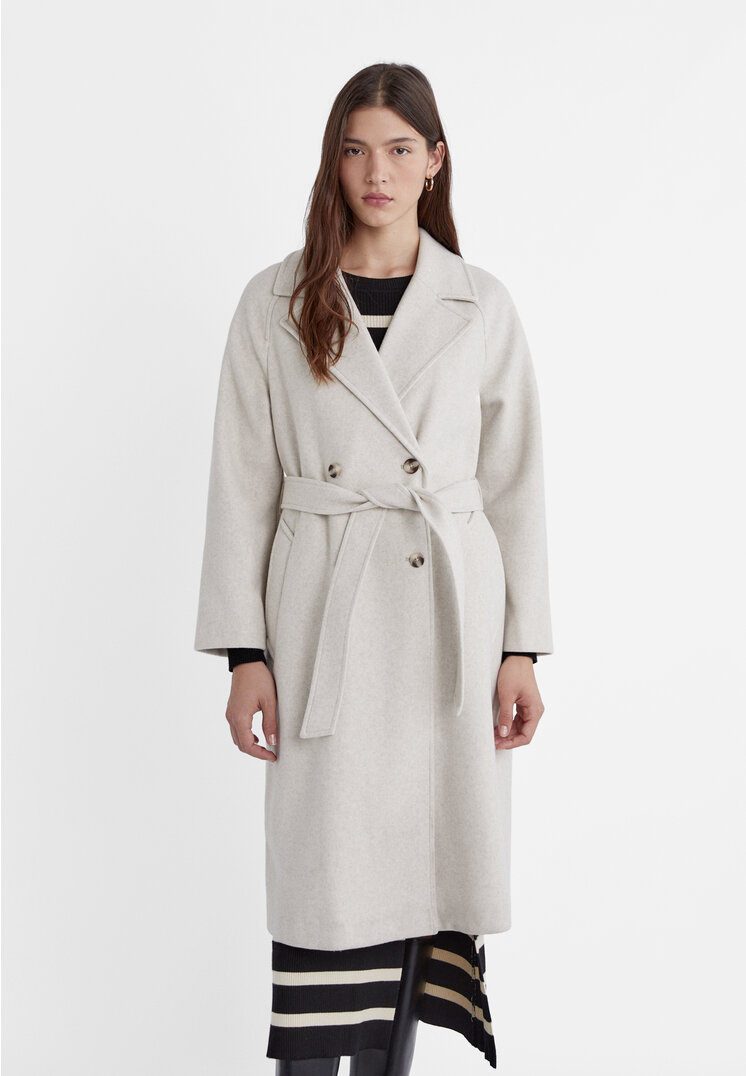 

Stradivarius Weicher Trenchcoat Ecru S