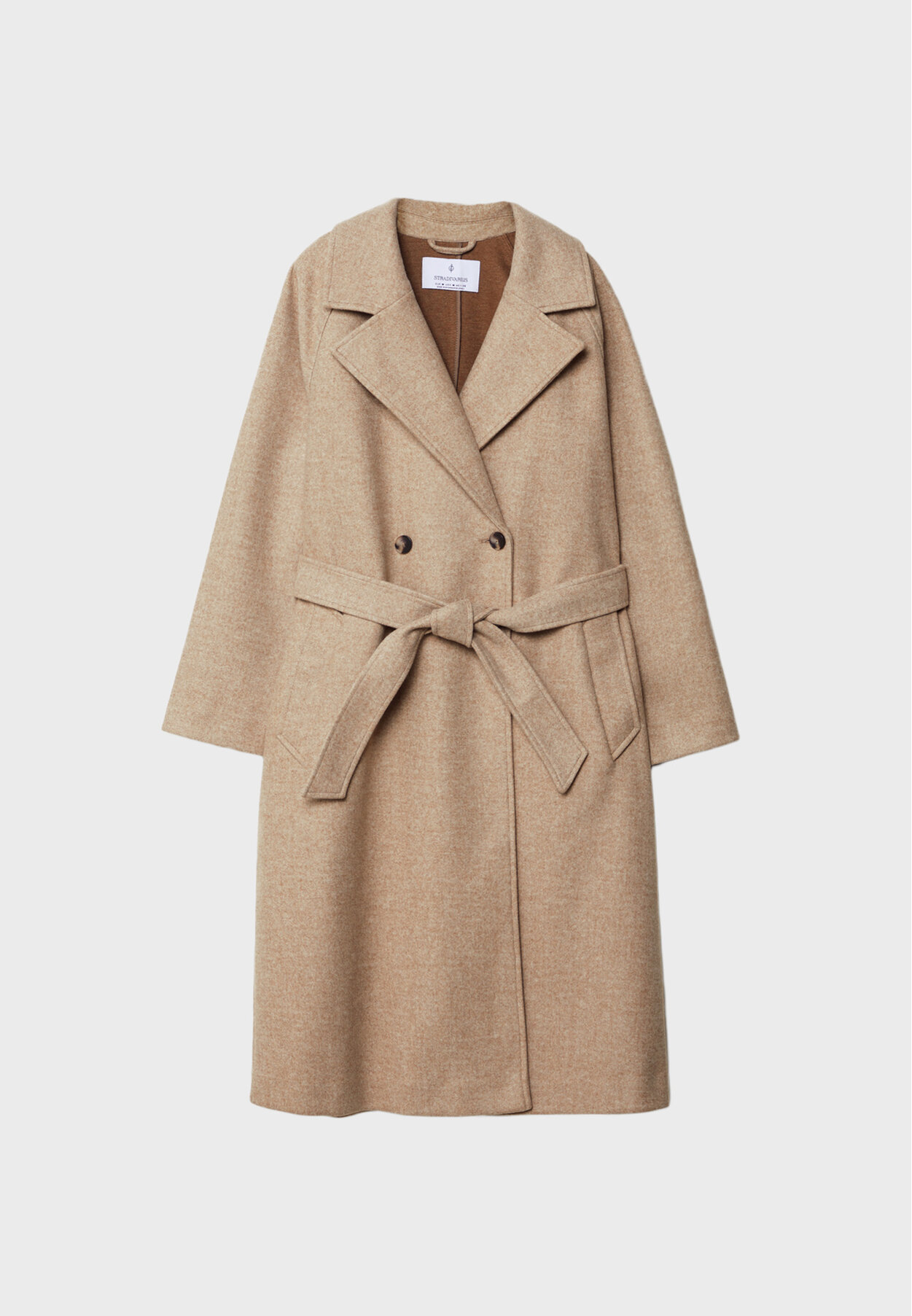 Stradivarius 2024 camel coat