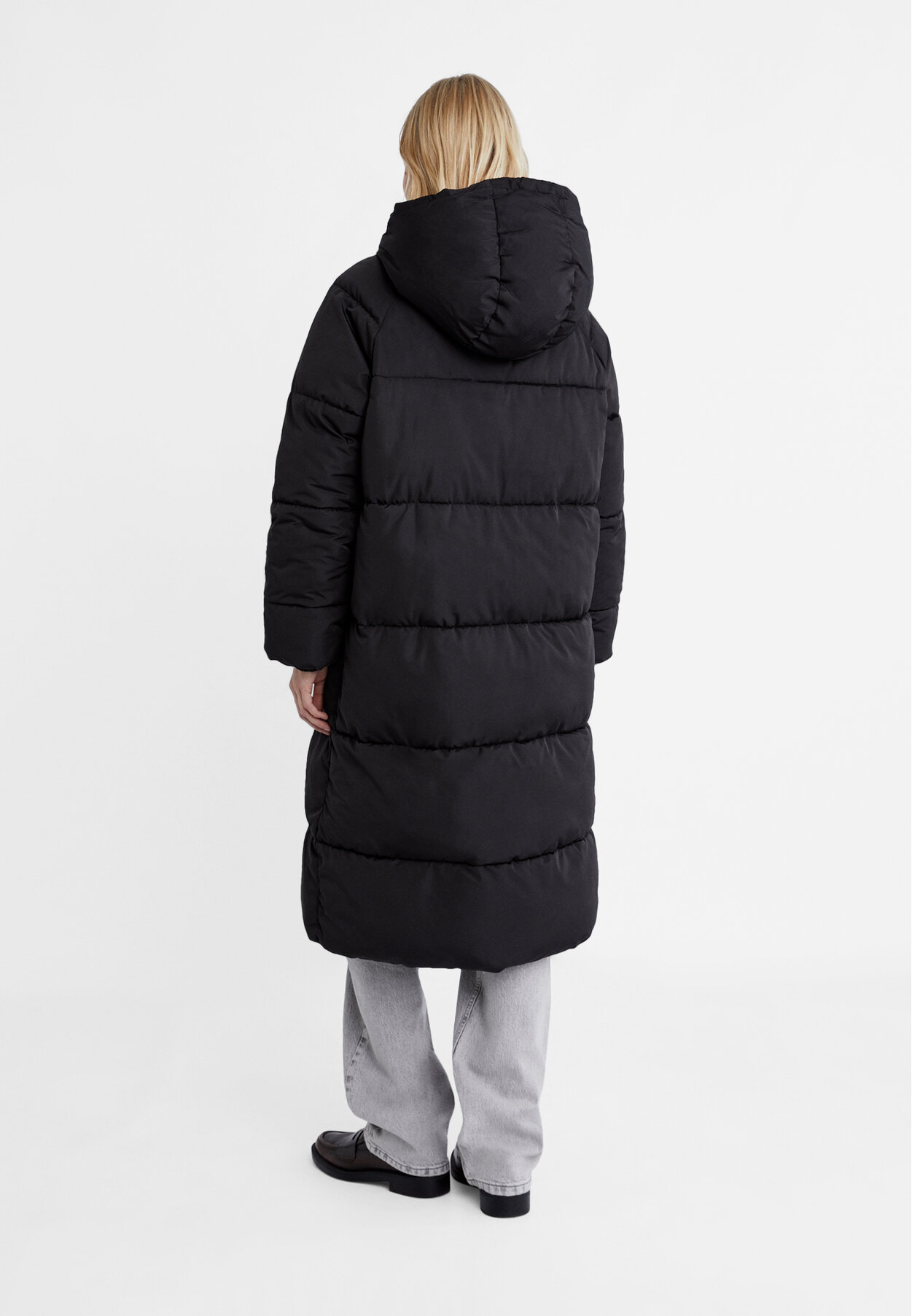 Stradivarius long best sale puffer coat