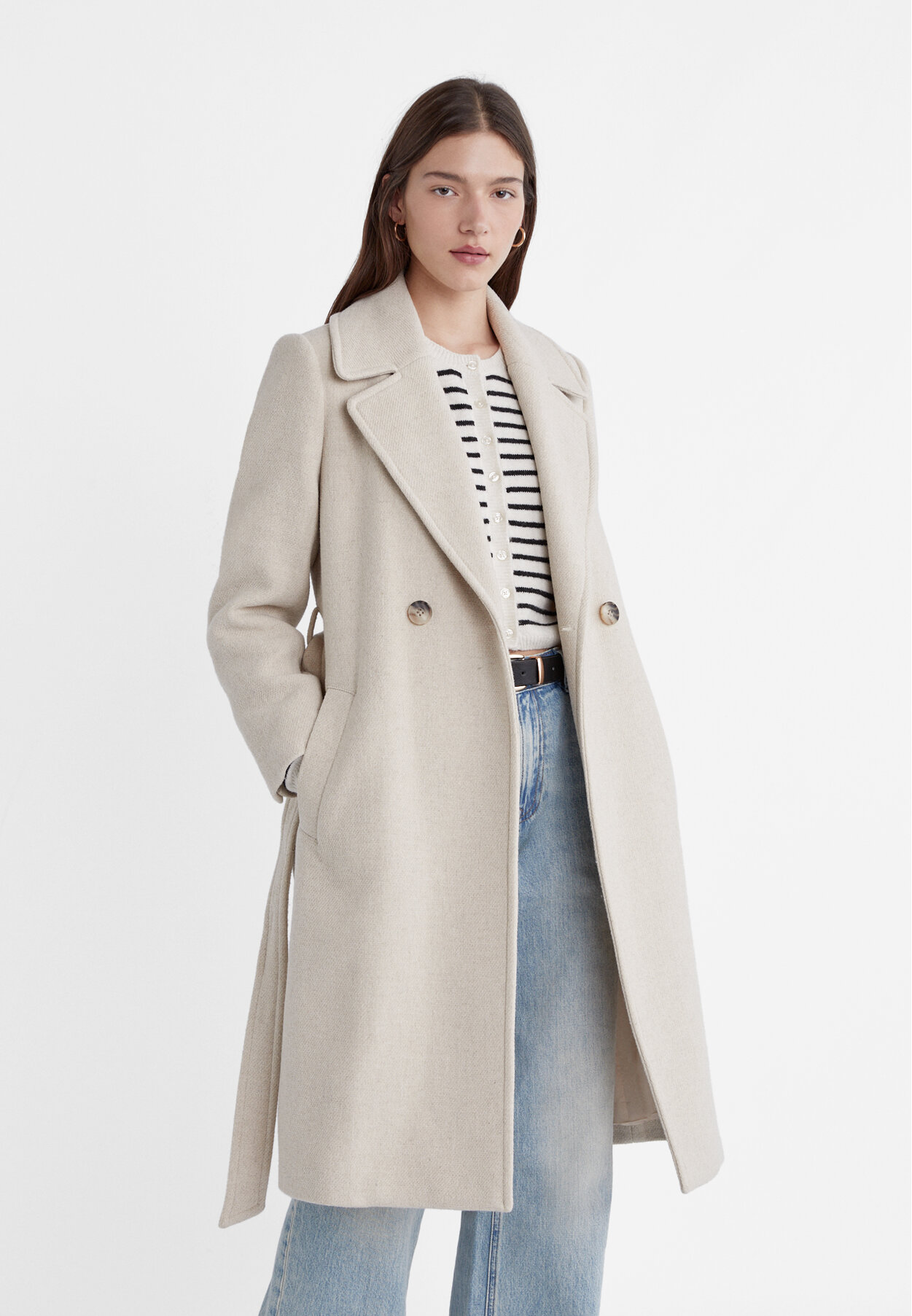 Manteau discount stradivarius gris