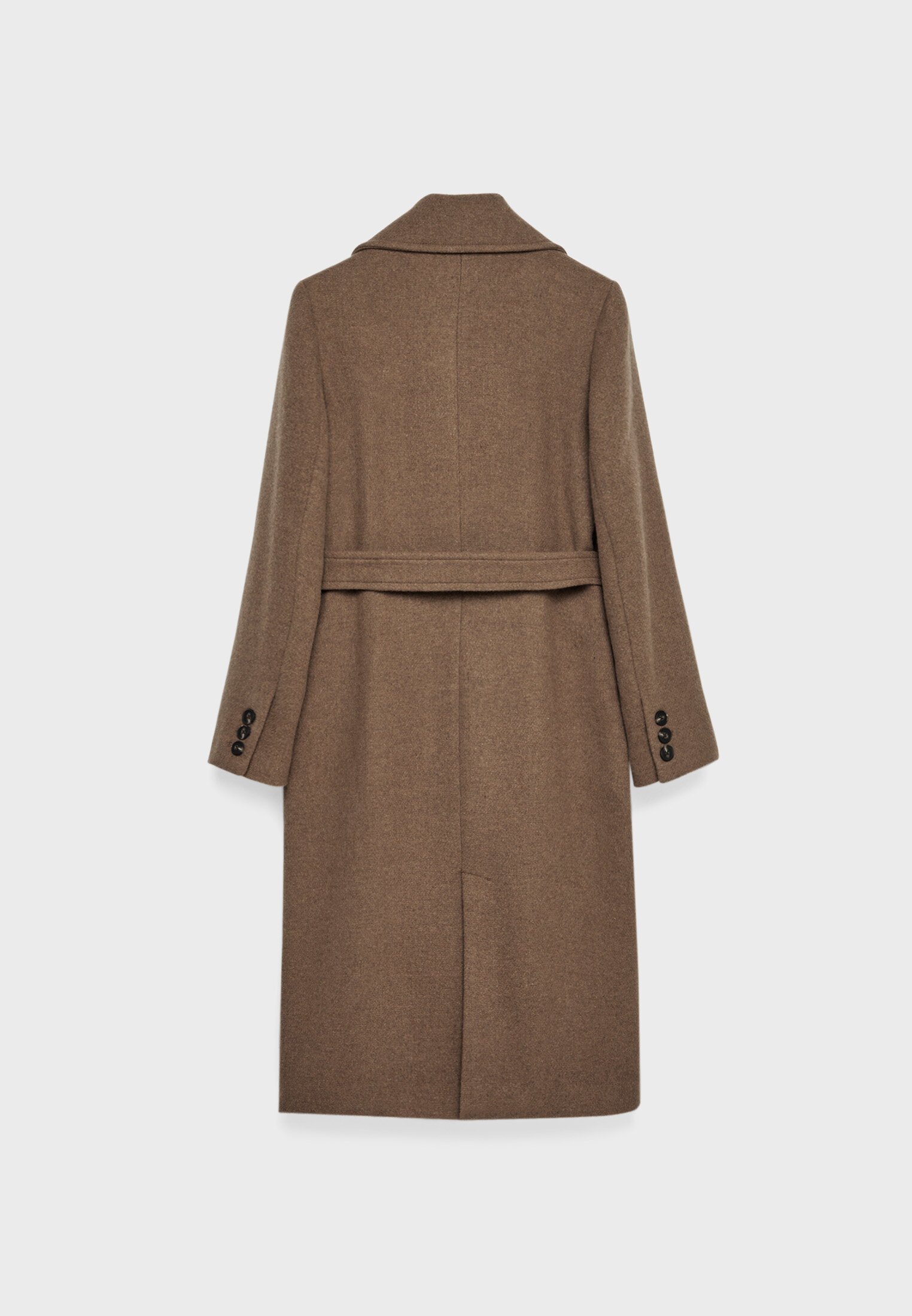 Felt texture coat with belt