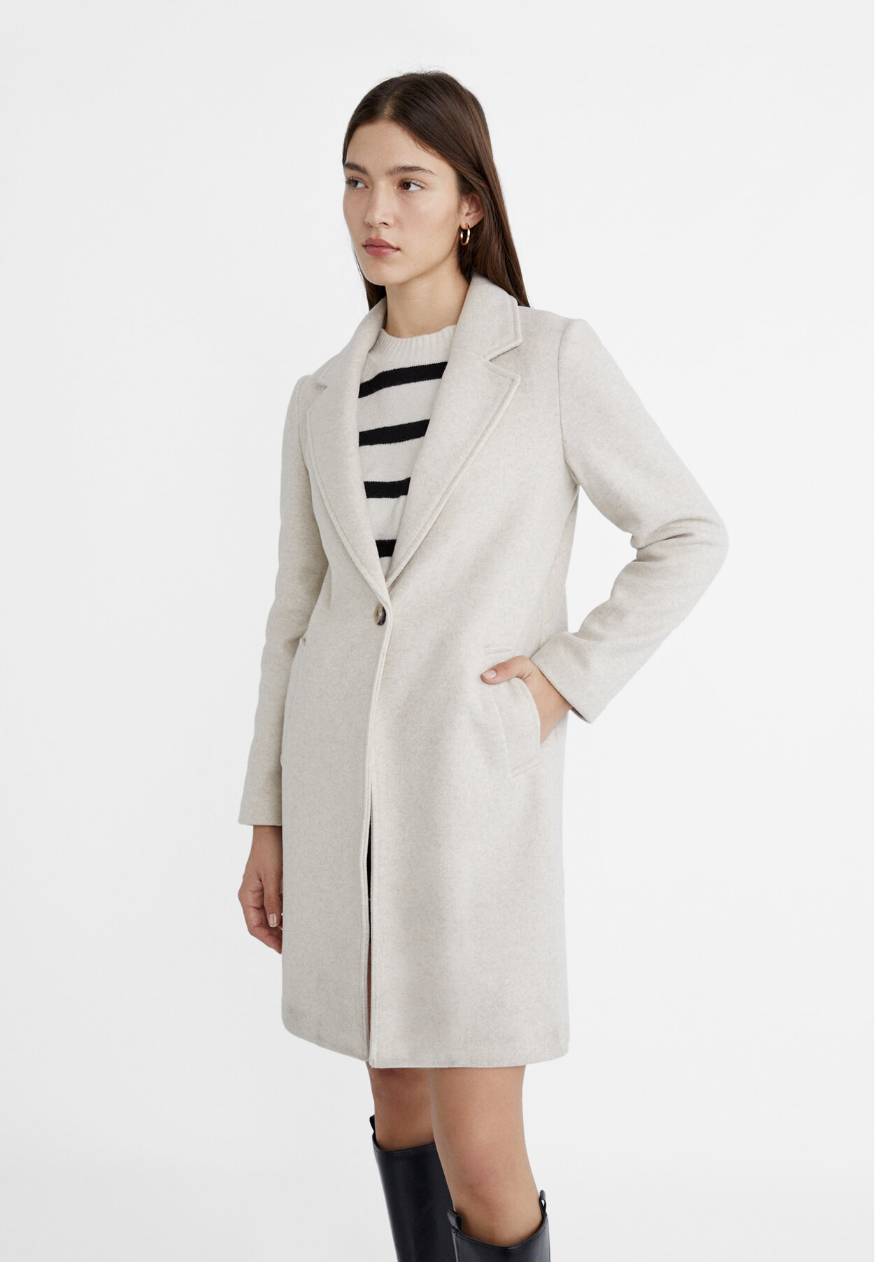 Manteau gris best sale femme stradivarius