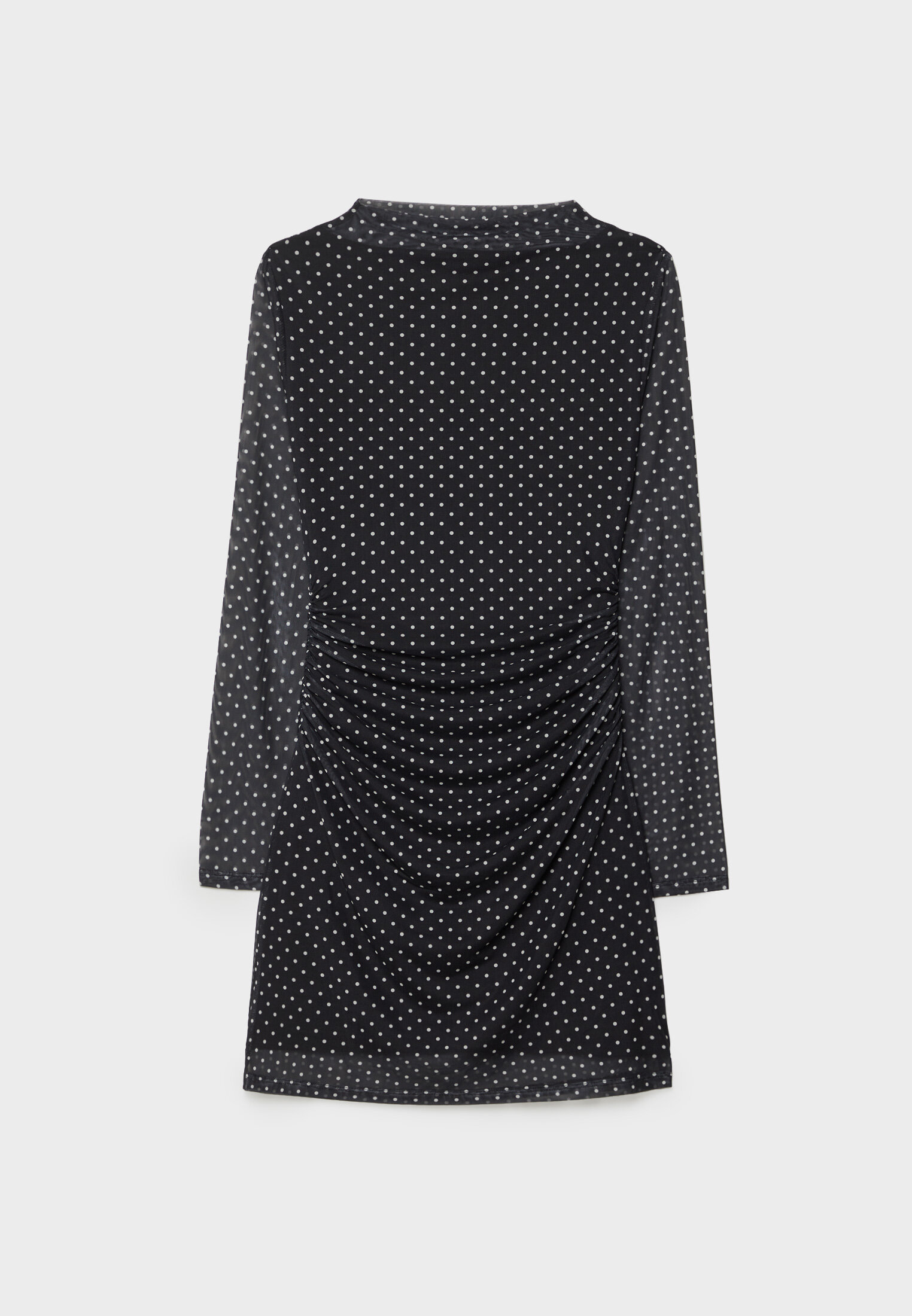 Stradivarius tulle skirt shop in black dots print