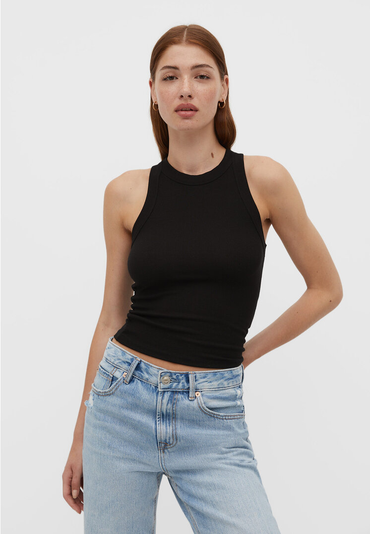 

Stradivarius Koszulka bokserka basic Czarny M