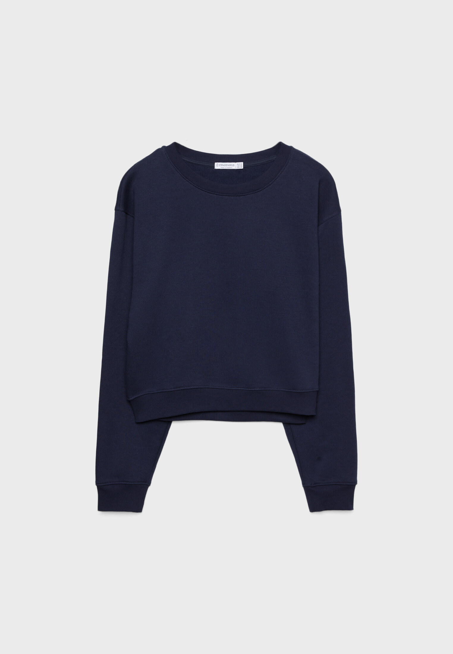 Navy store cropped sweatshirt