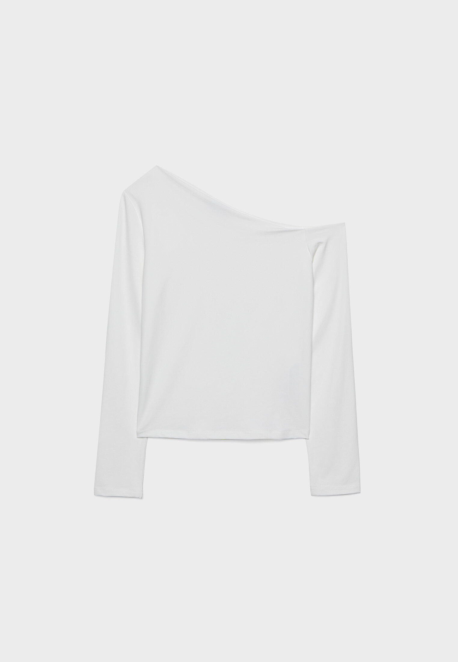 One shoulder white outlet t shirt