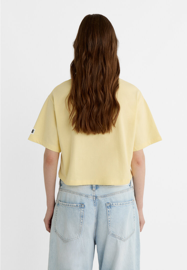 トップス second layer yellow cropped shirt 10B9B4A8-4091-4191-9A2F-