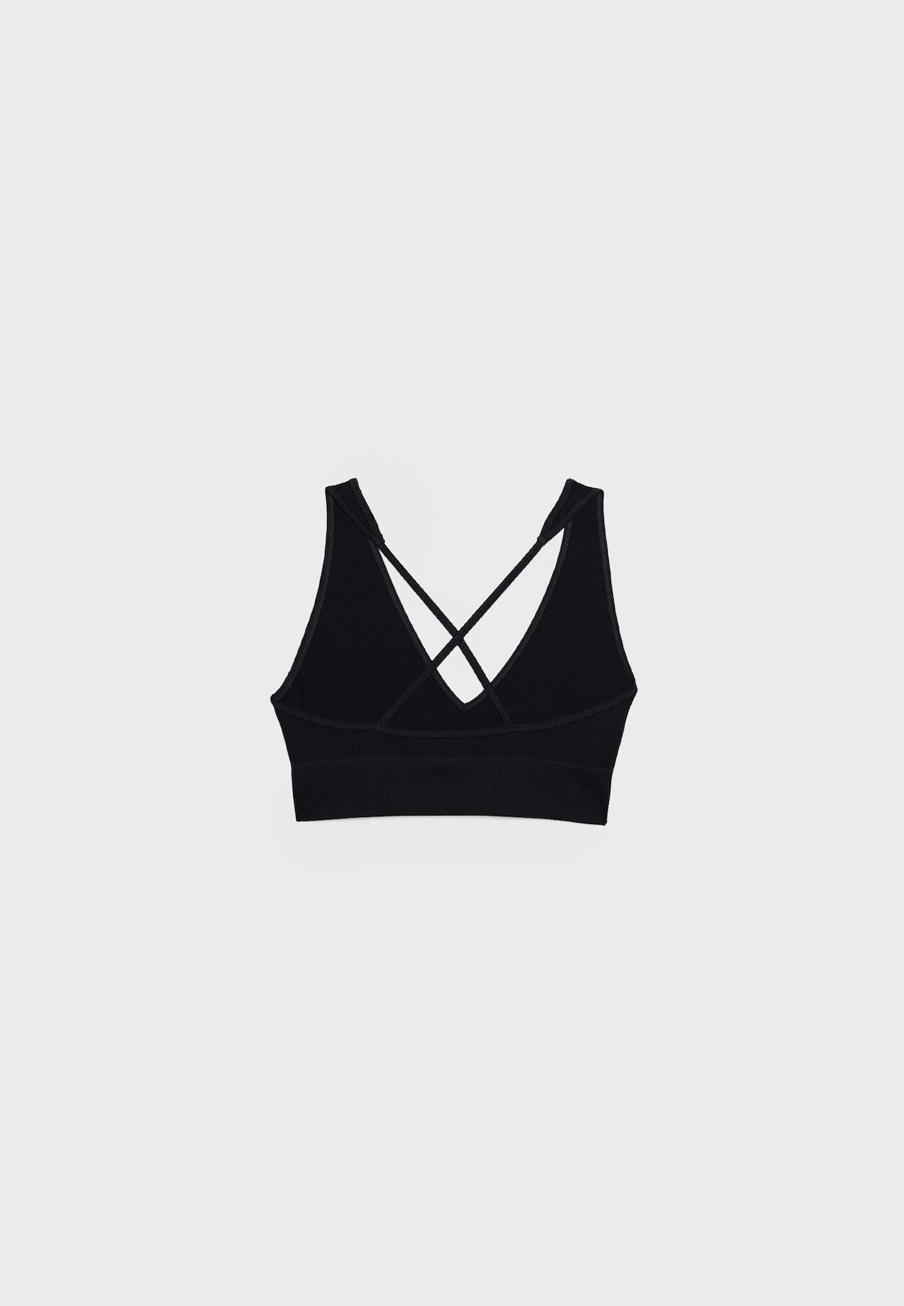 HIIT two tone seamless bralet in black and stone