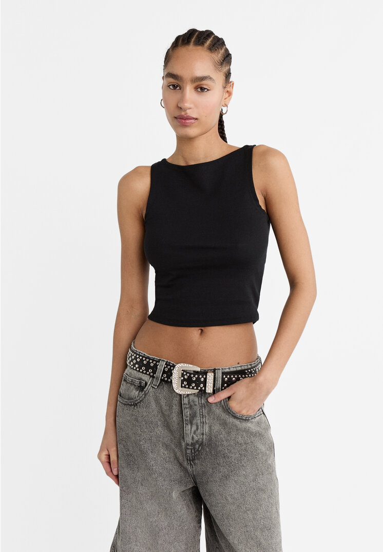 

Stradivarius Figurbetontes Trägershirt Schwarz XL