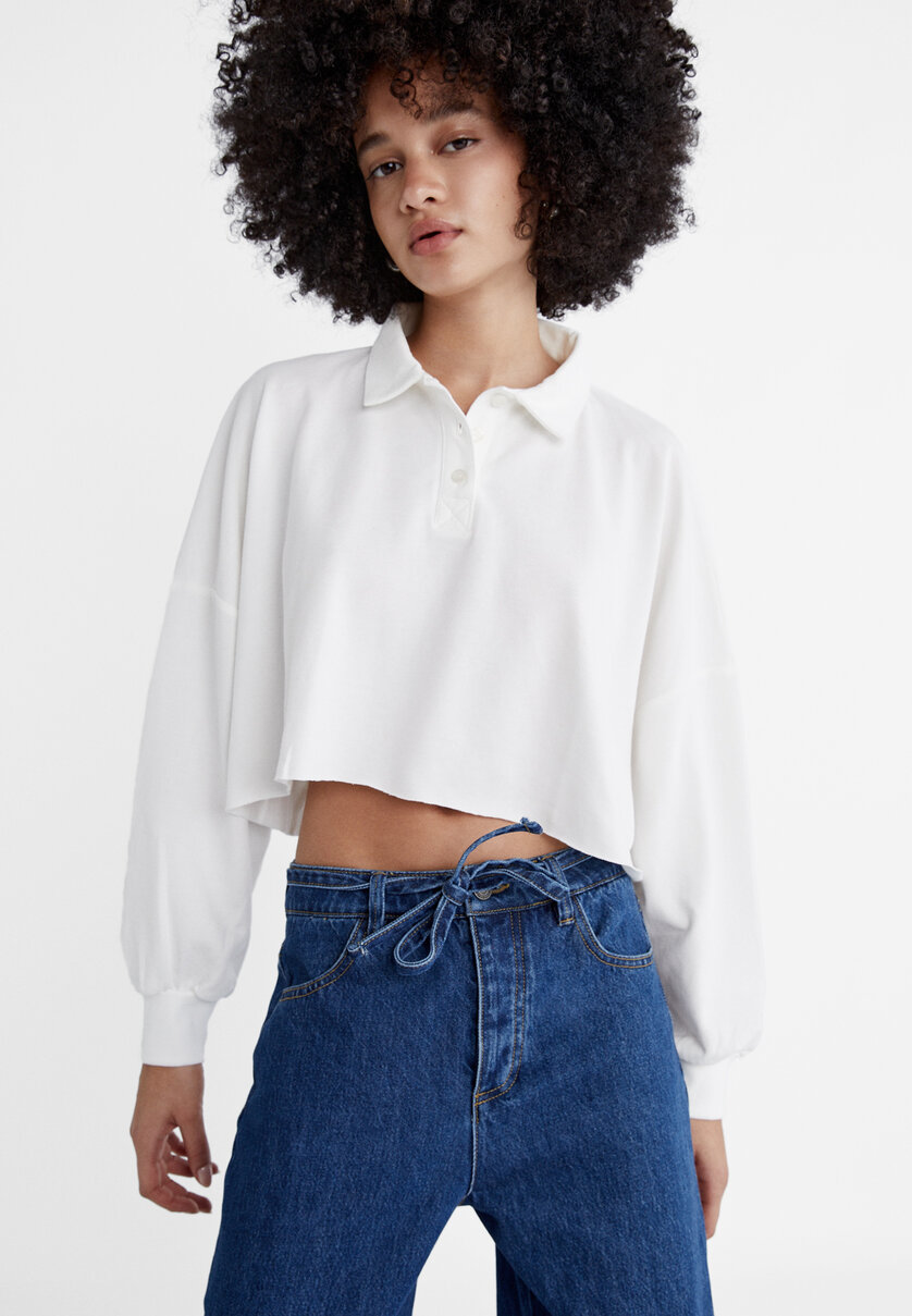 Top polo cropped