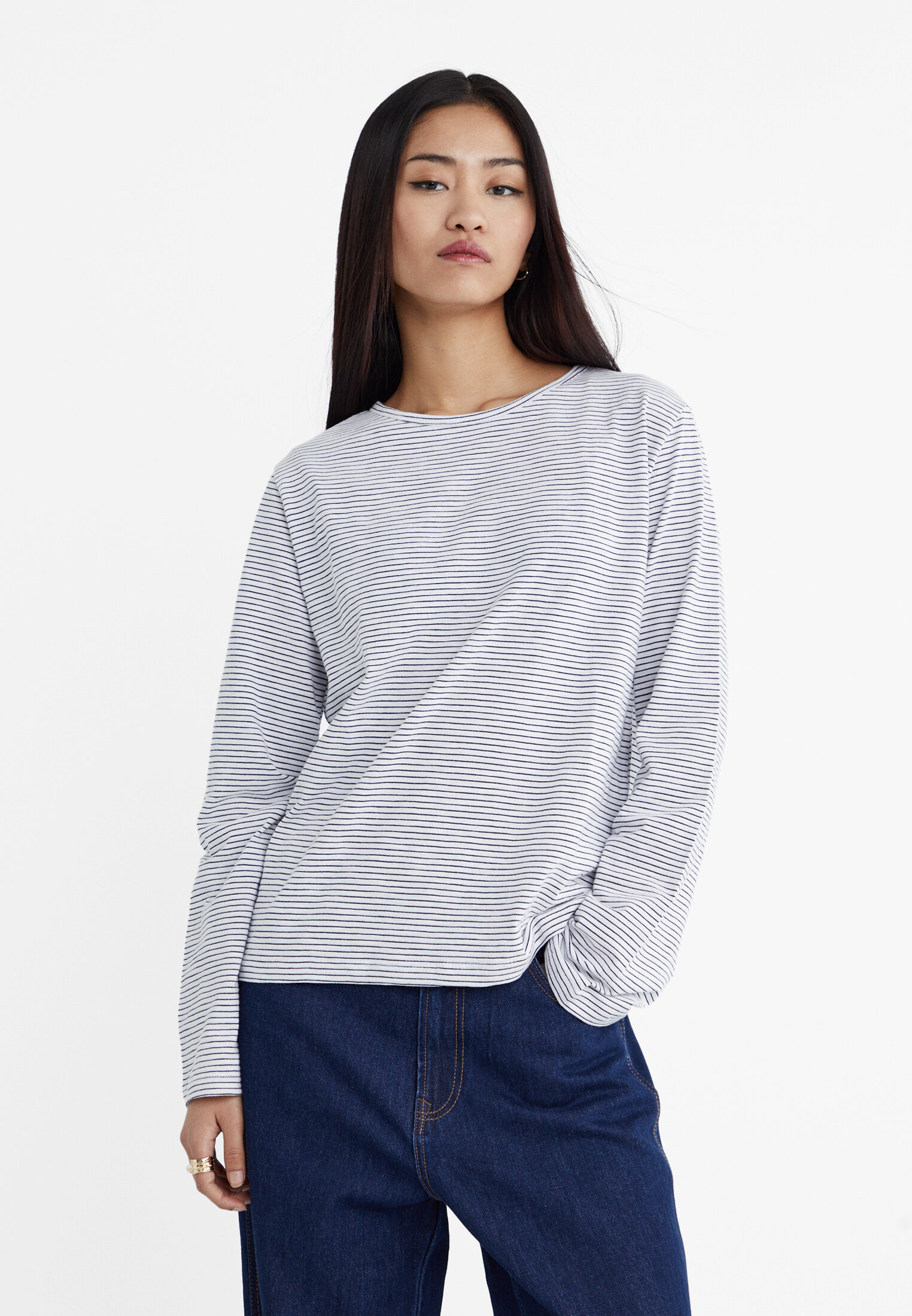 Oversized striped T shirt Women s null Stradivarius Luxembourg