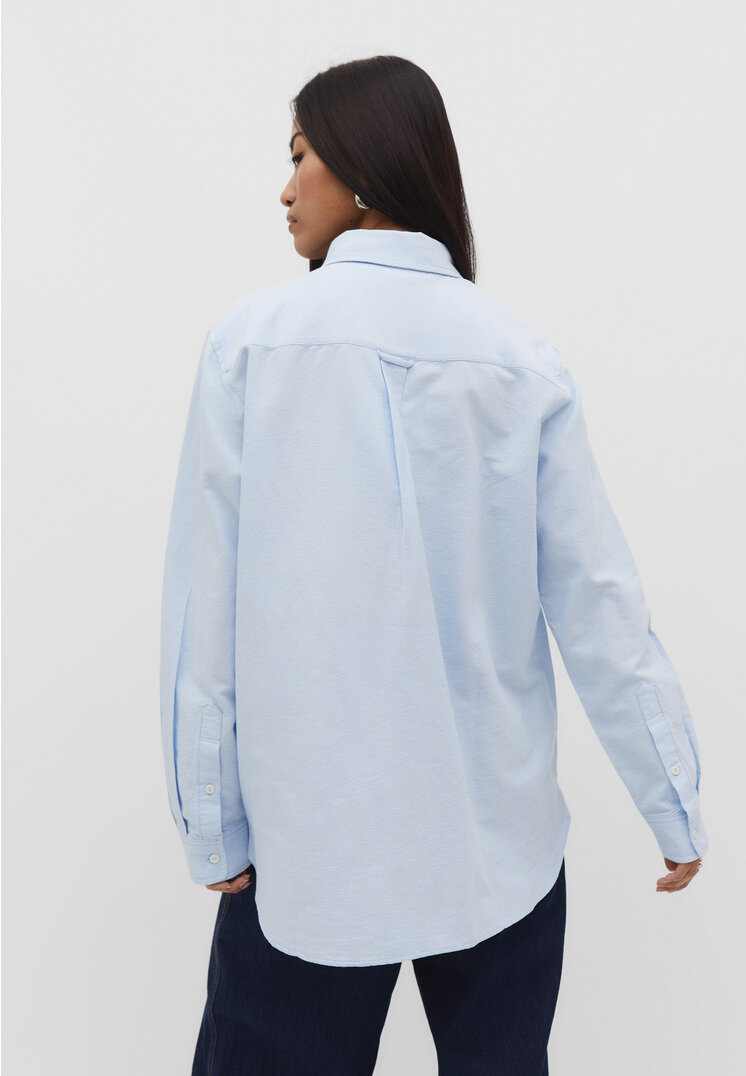 Stradivarius Cotton Oxford shirt  Sky blue L