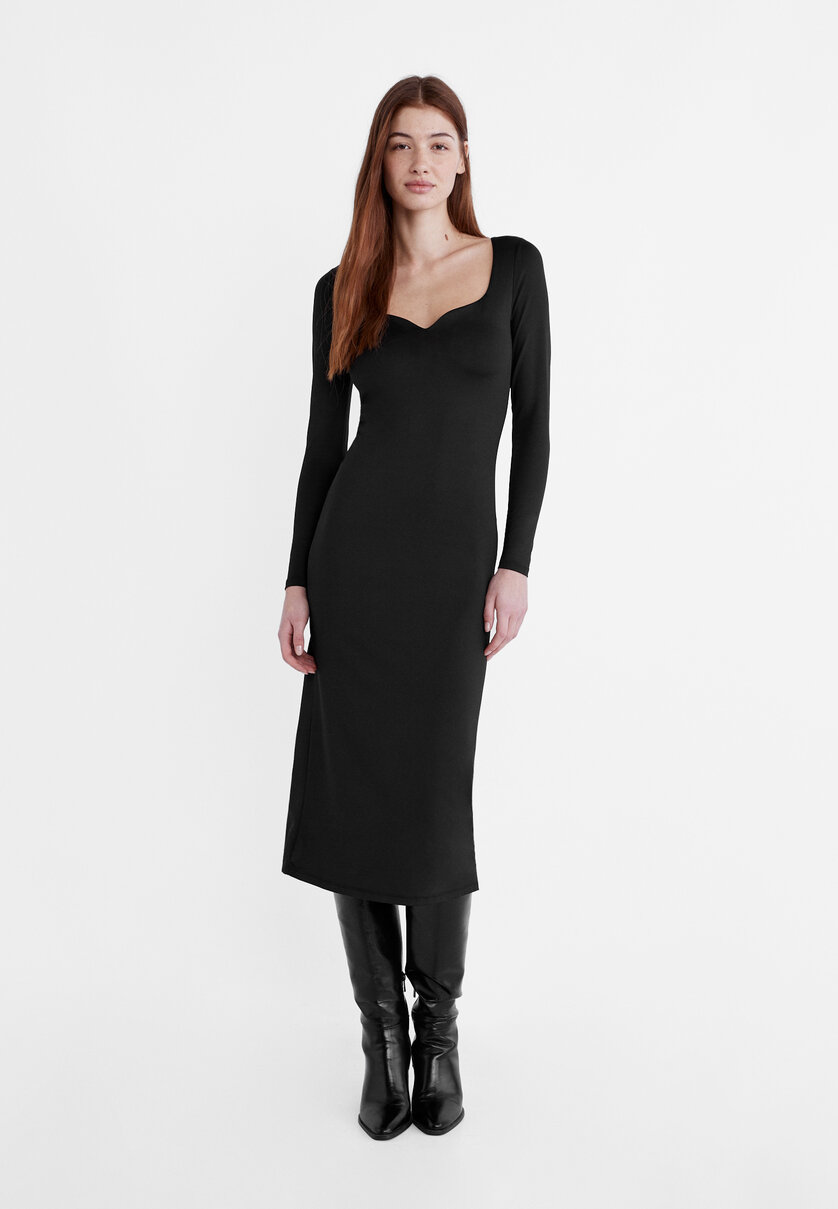 Vestidos midi stradivarius online 2020