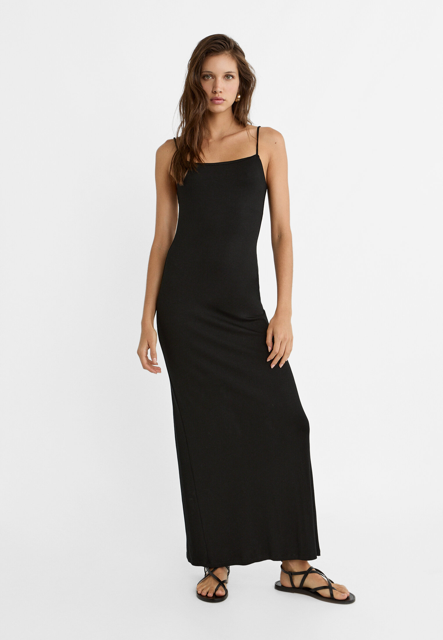 Long dress with back straps - Women