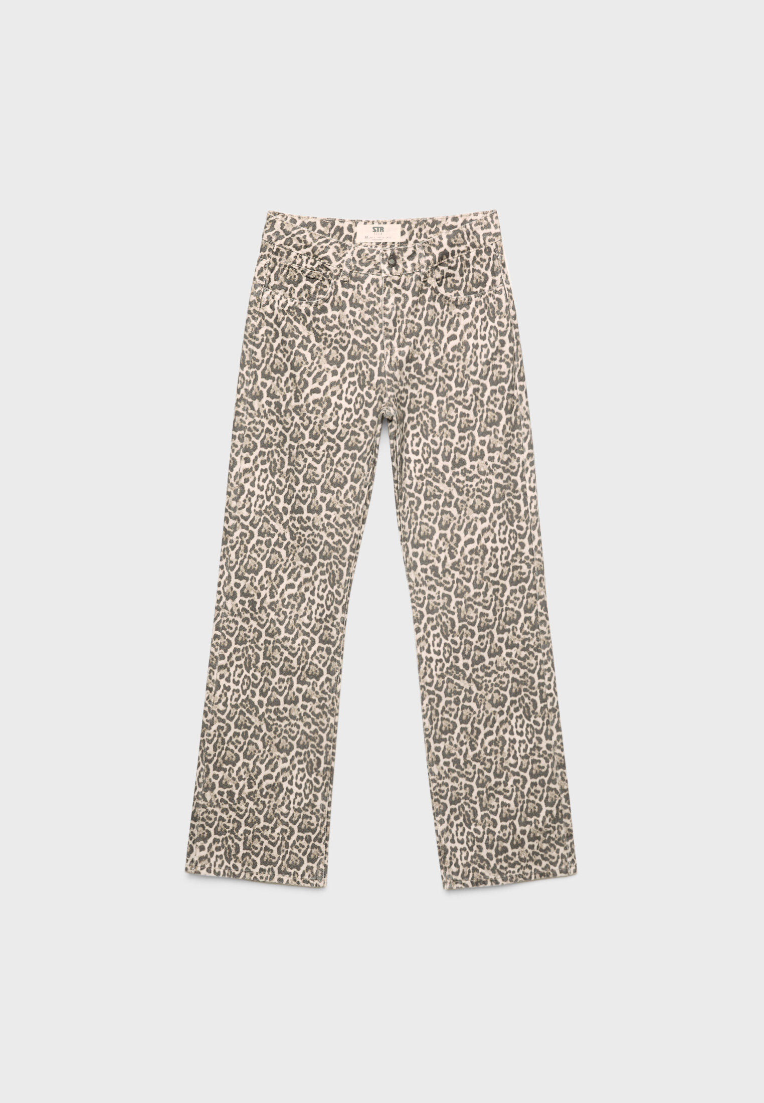 Pantalon straight leopardo