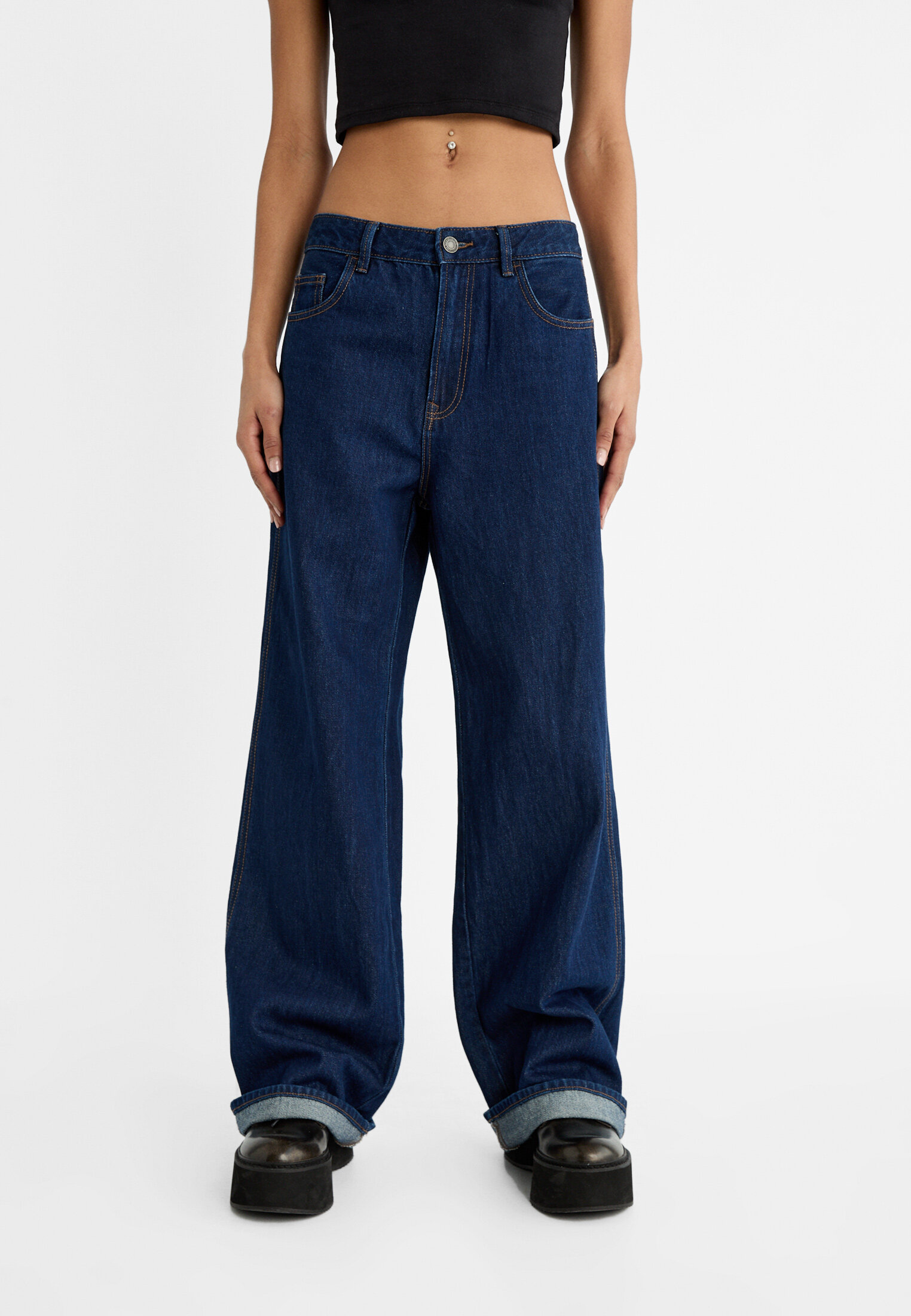 Pantalón baggy mujer discount stradivarius