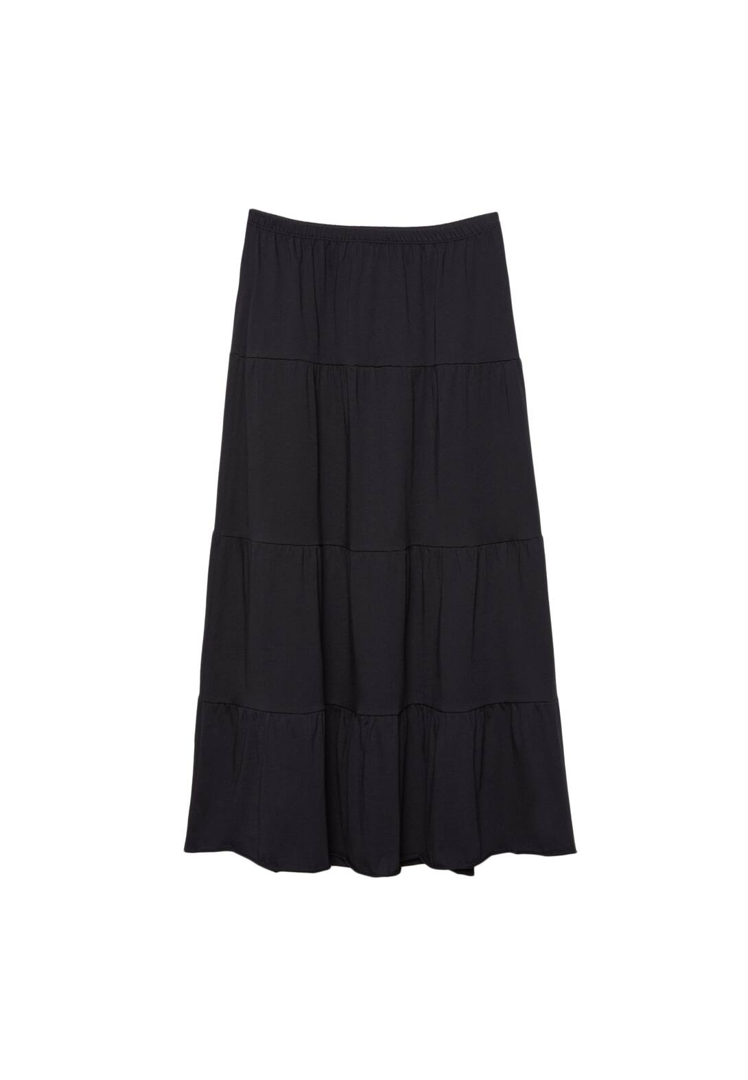 Dlouhá splývavá boho sukně