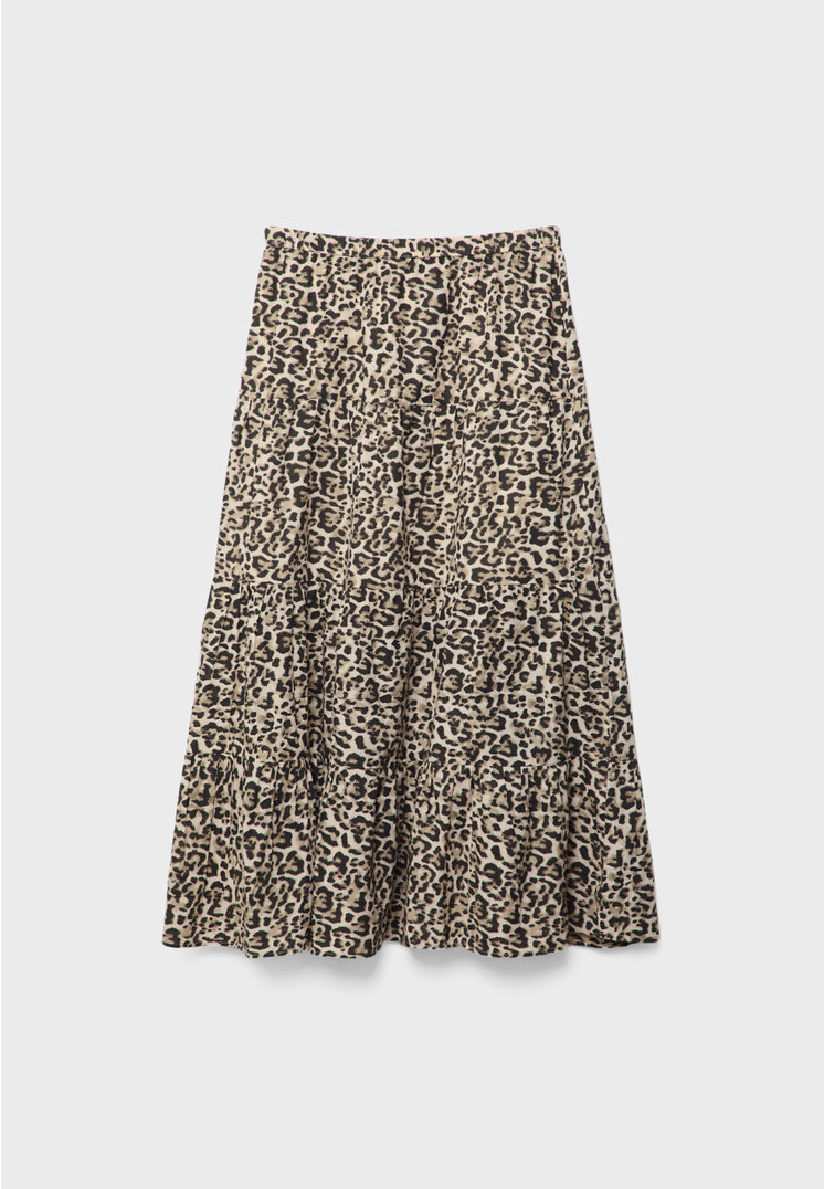 Flowing leopard print midi skirt - Women's fashion | Stradivarius 