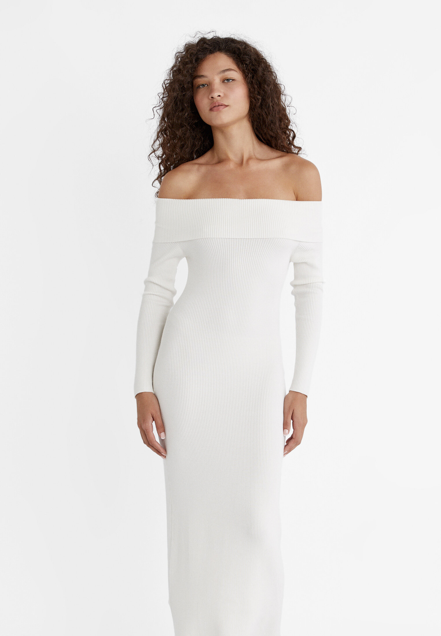 Open shoulder shop midi dress