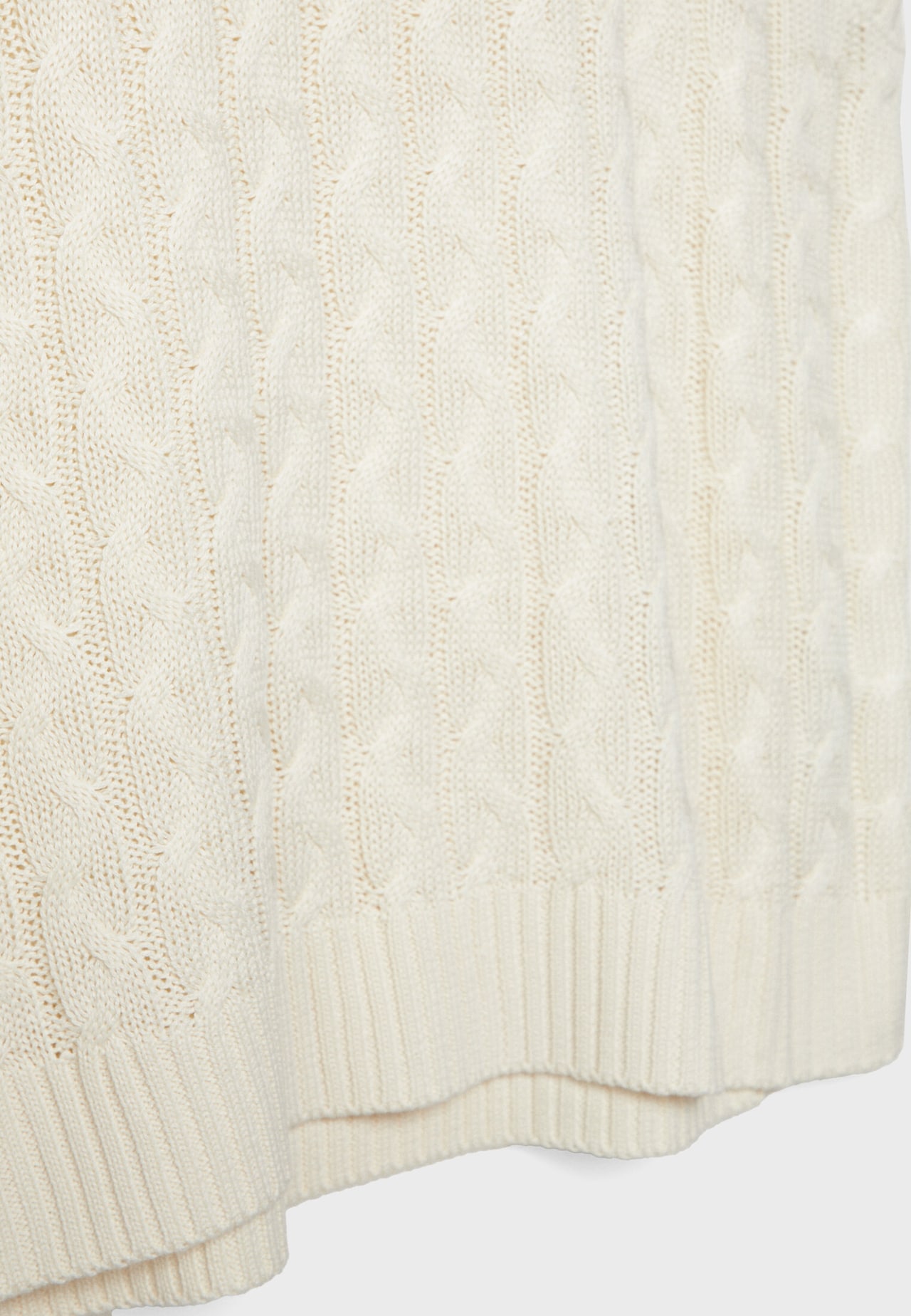 Cream Oversized Cable Knit Vest, Knitwear