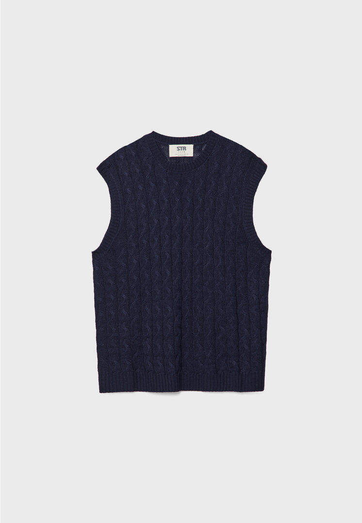 Cable-knit vest - Women's fashion