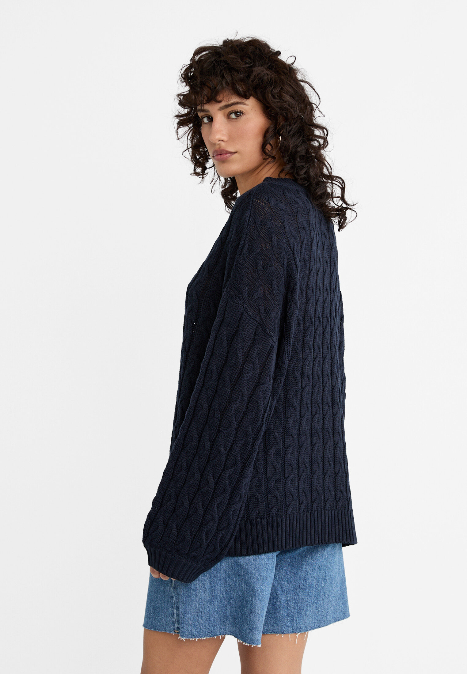 Oversized cable cheap knit