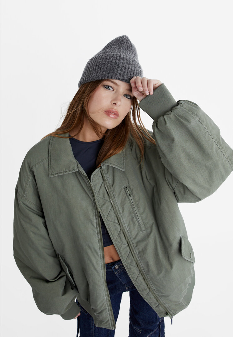 Bomber jacket with pockets - Women's fashion | Stradivarius Canada