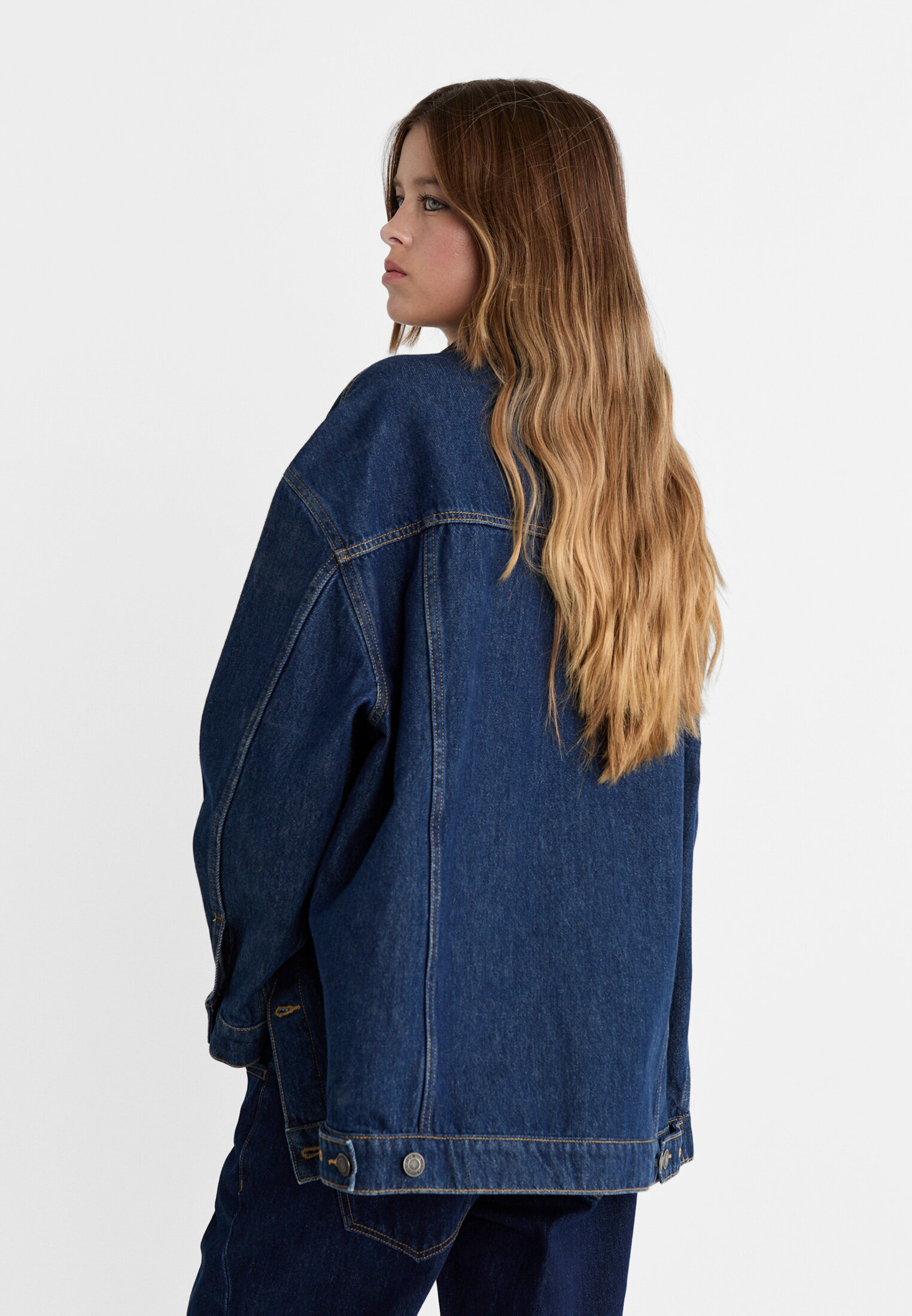 Stradivarius oversized best sale denim jacket